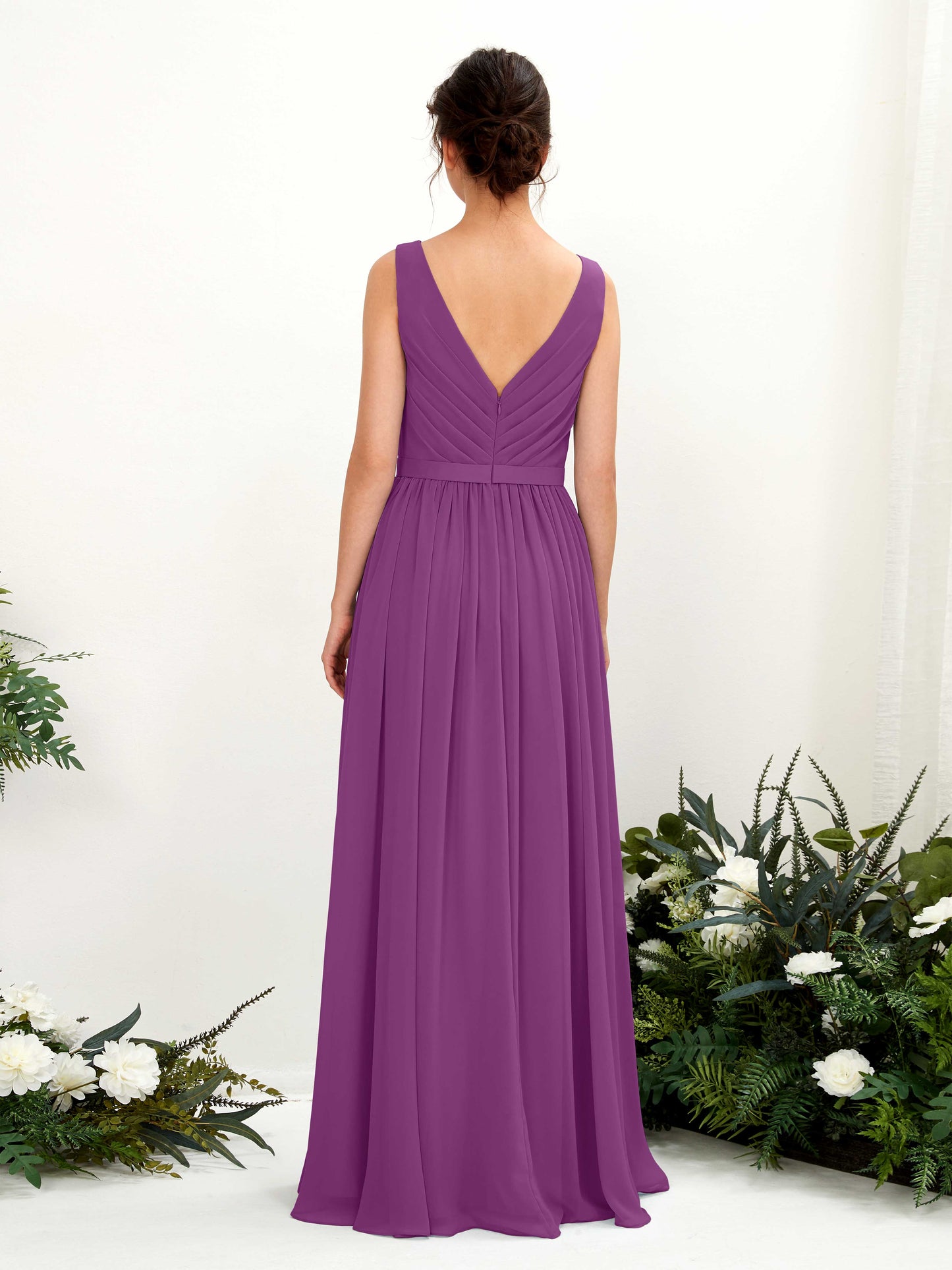 Barbara Purple Sleeveless Maxi Dress