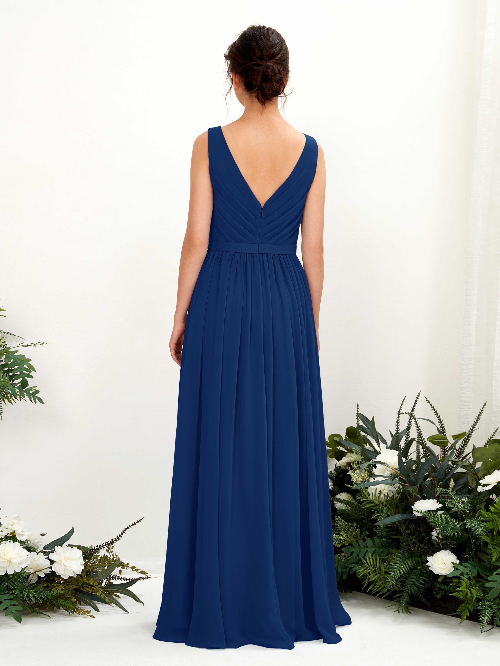 Barbara Royal Blue Sleeveless Maxi Dress