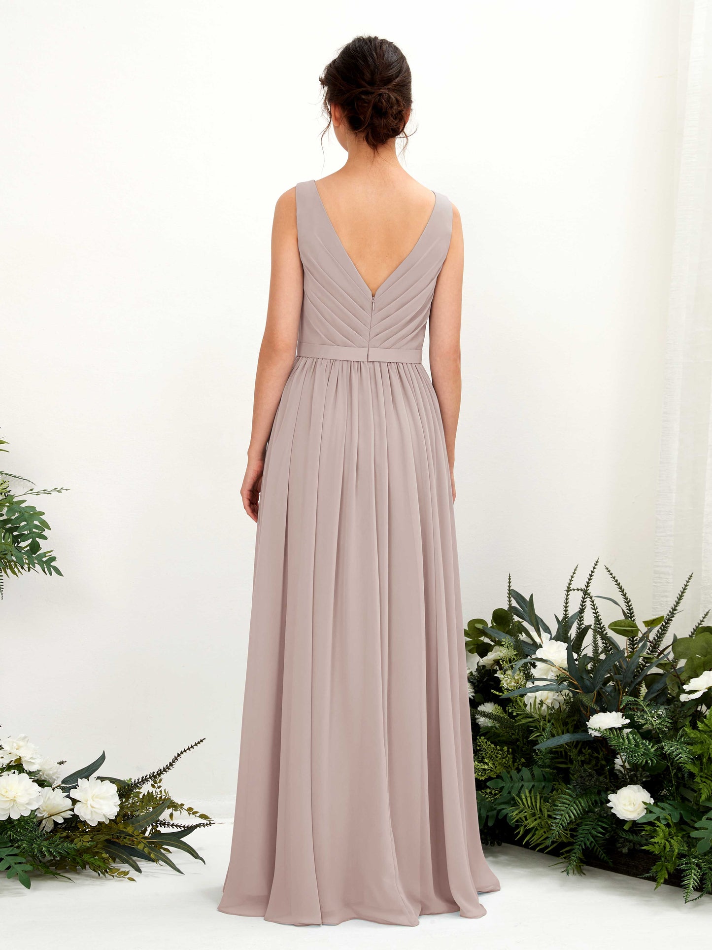 Barbara Taupe Sleeveless Maxi Dress