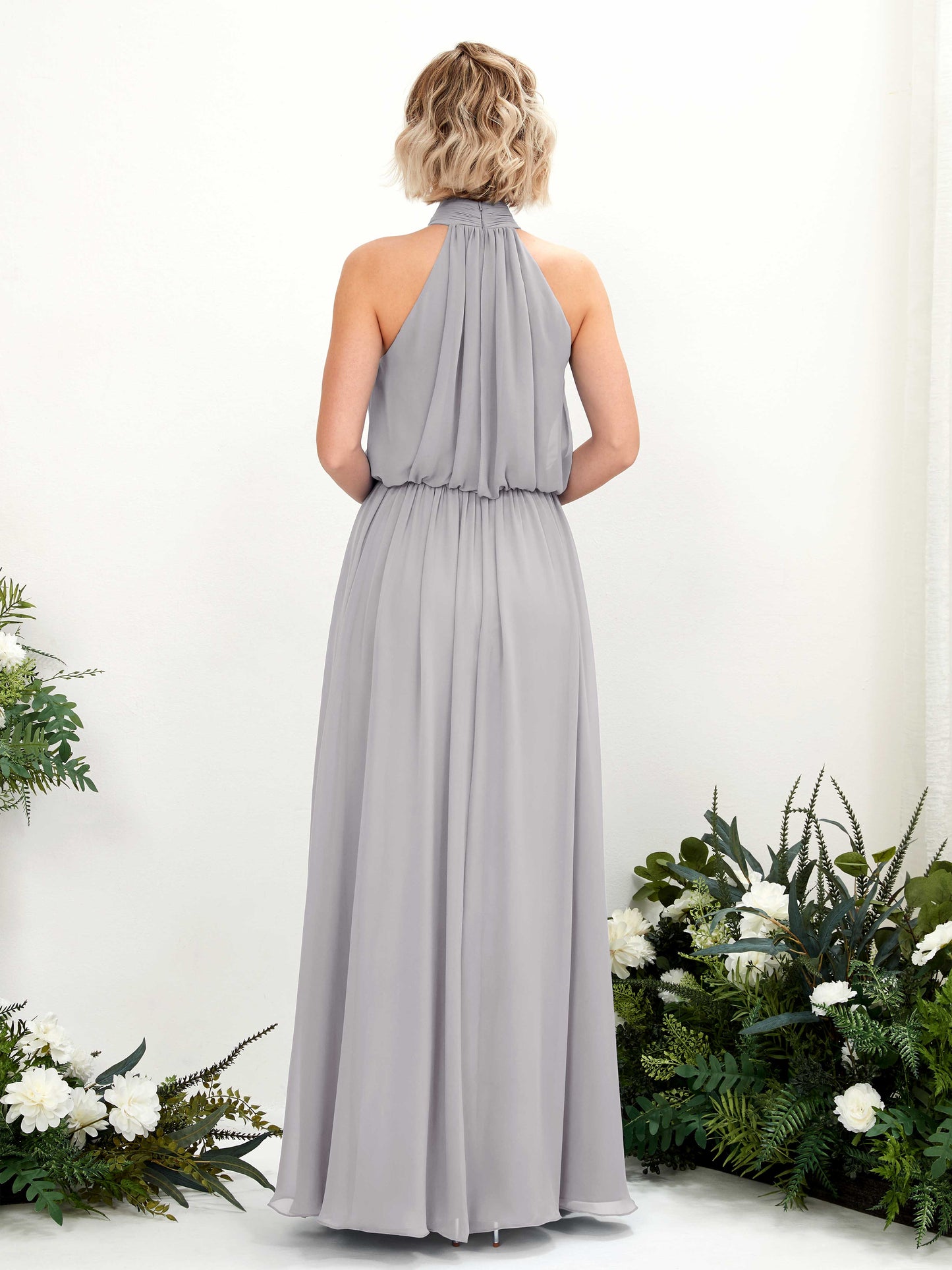 Bess Dove Halter Maxi Dress