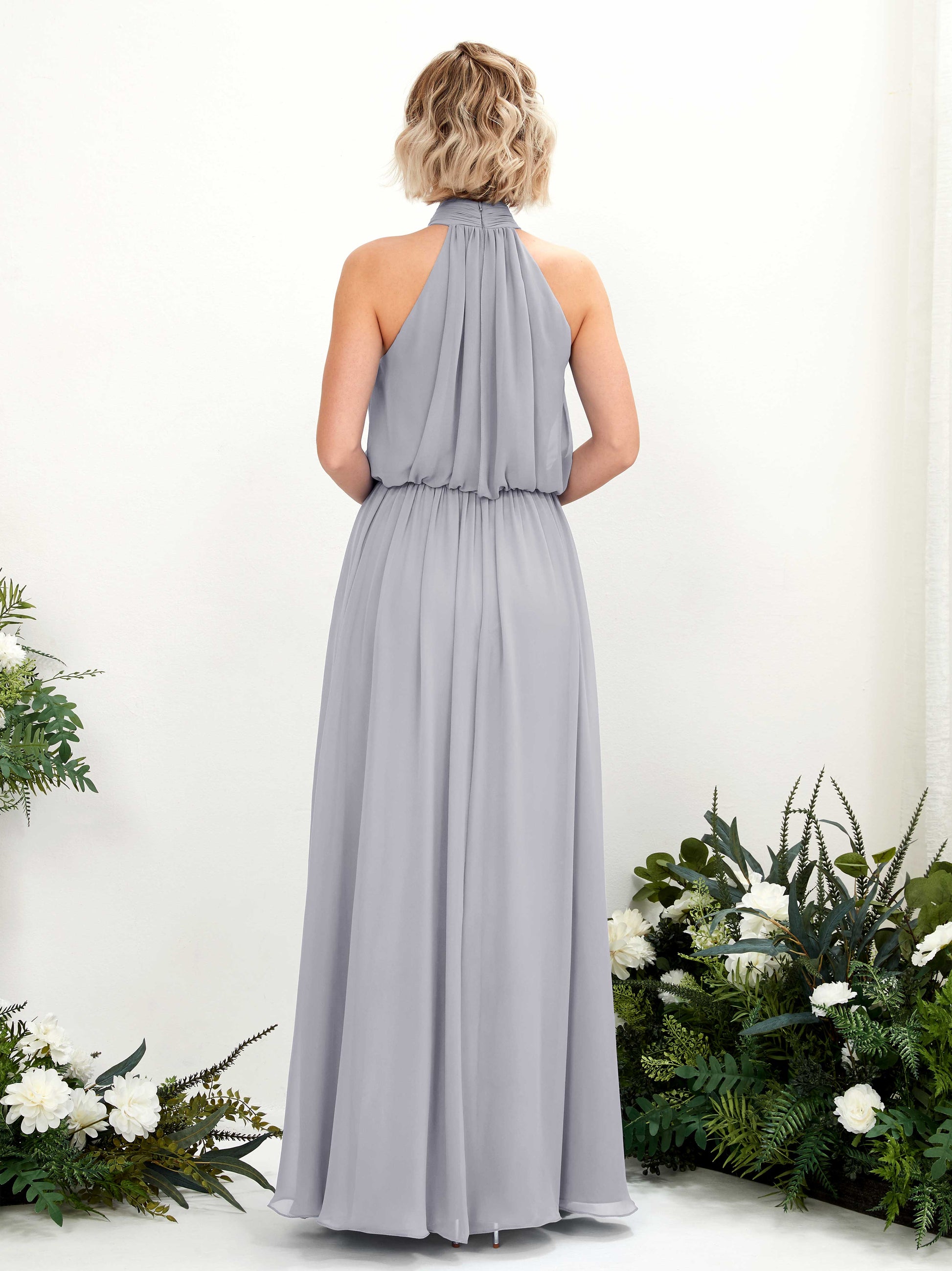 Bess Dusty Lavender Halter Maxi Dress