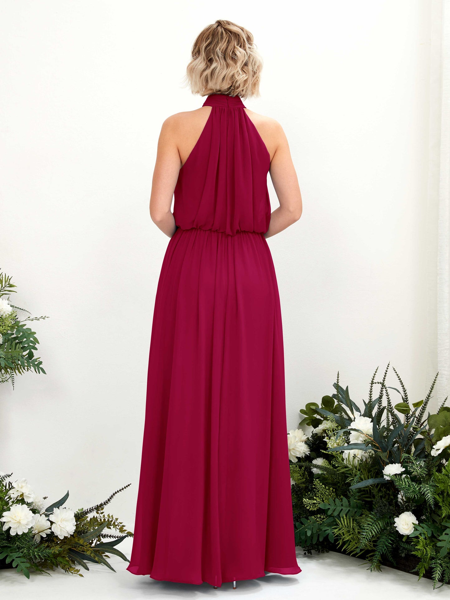 Bess Jester Red Halter Maxi Dress