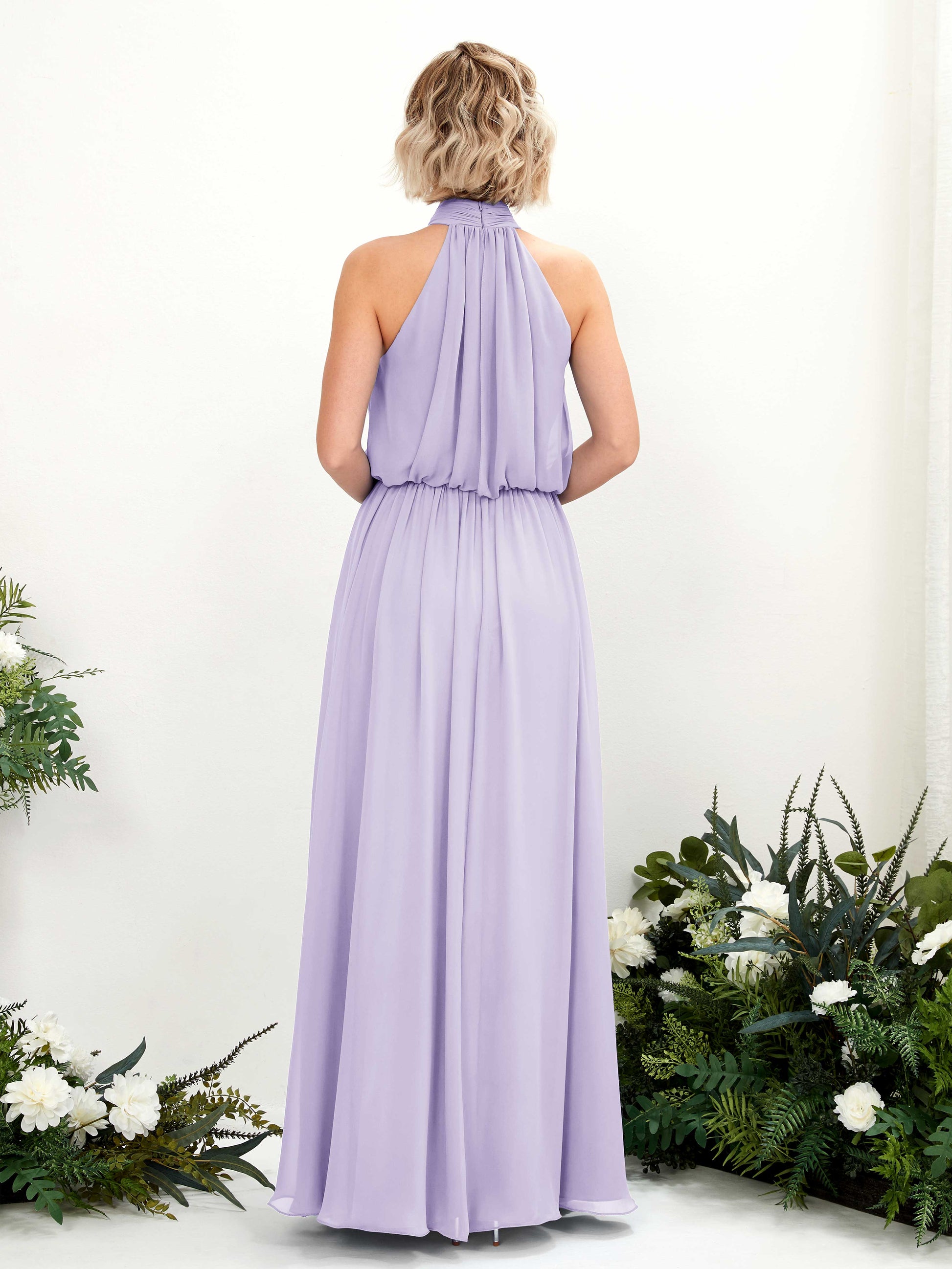 Bess Lilac Halter Maxi Dress