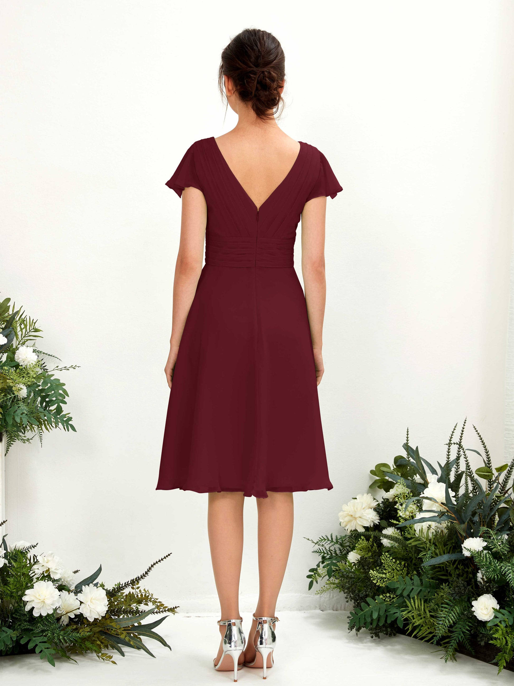 Betty Burgundy Midi Dress