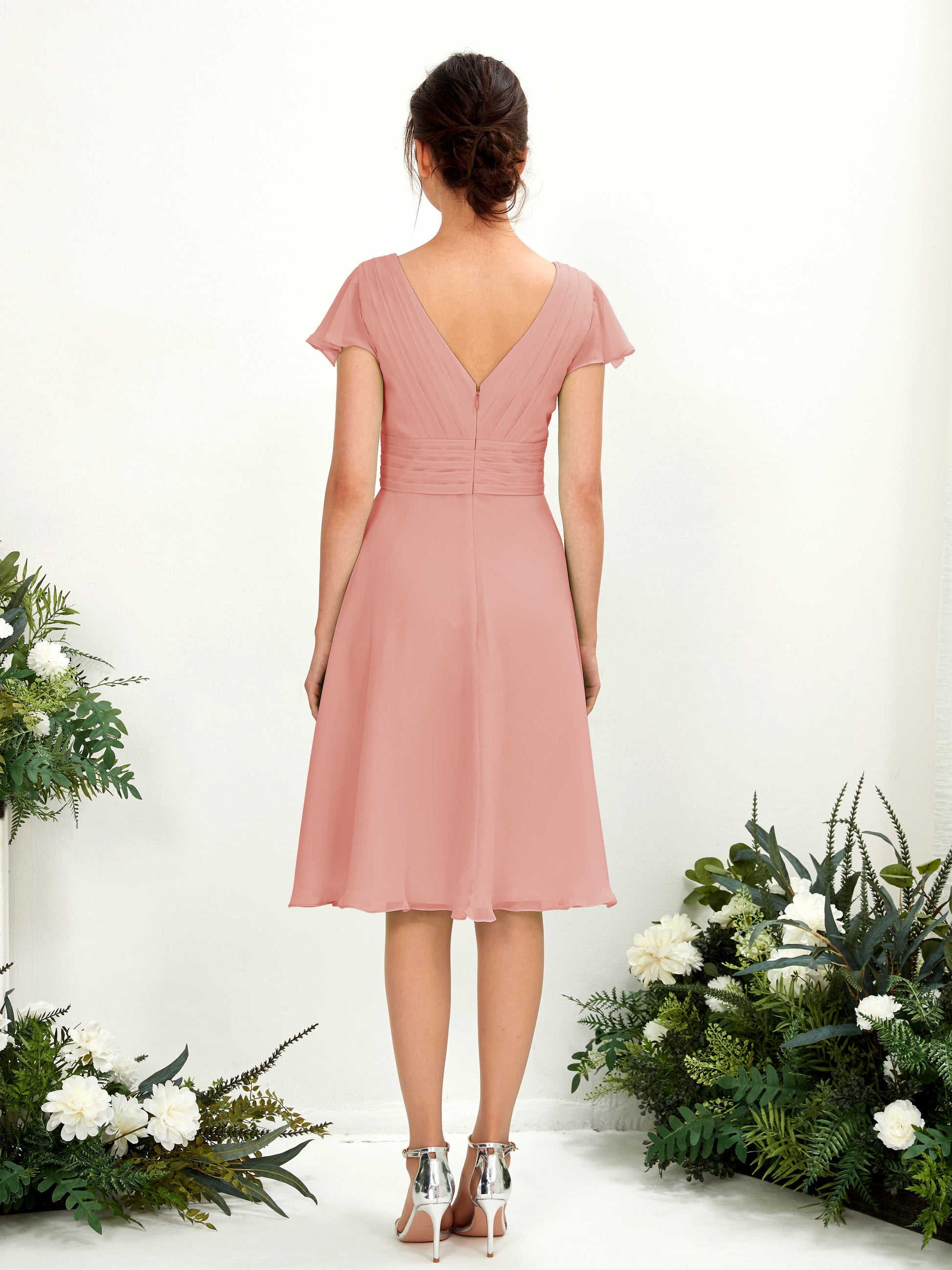 Betty Champagne Rose Midi Dress