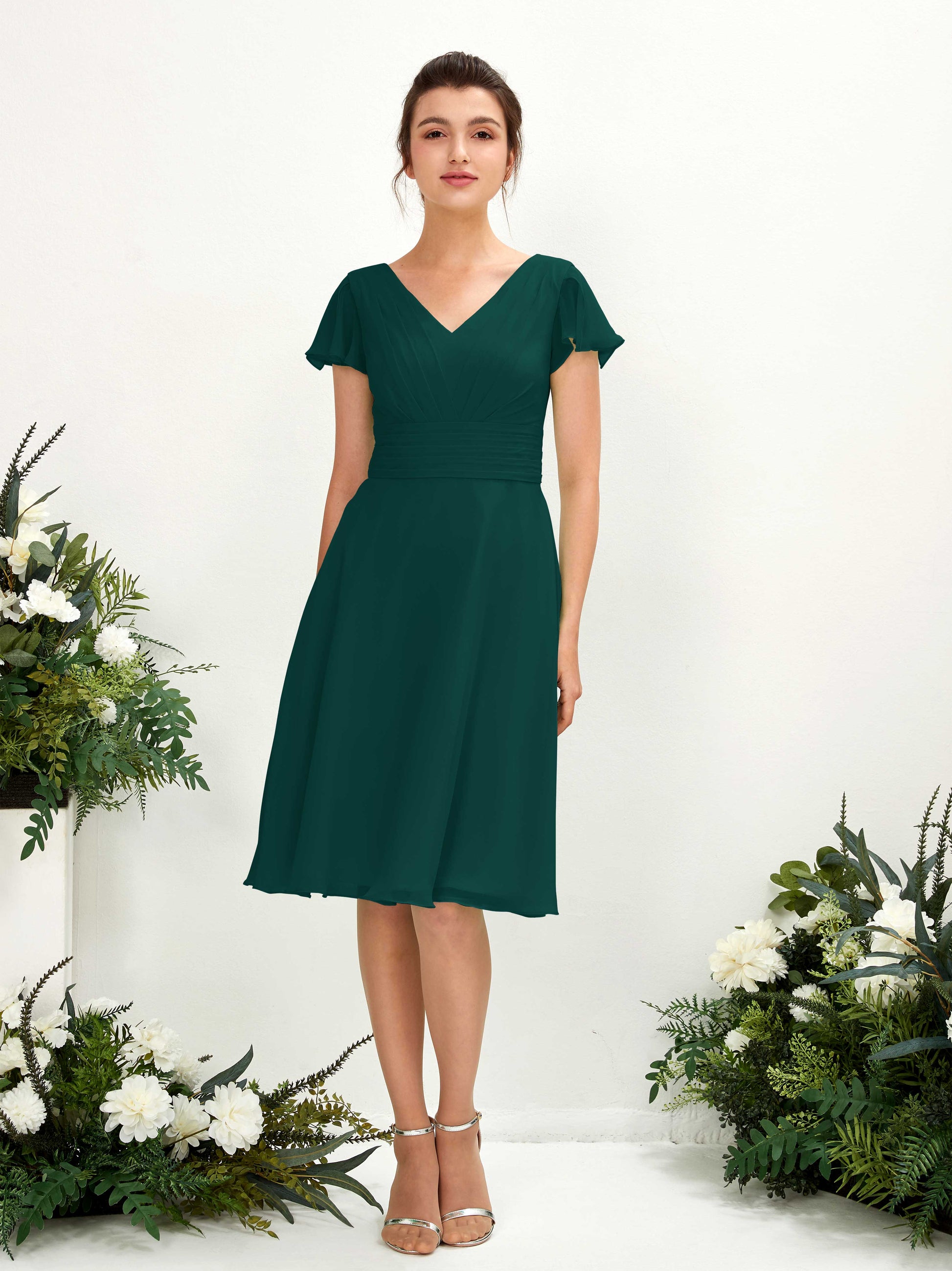 Betty Dark Emerald Midi Dress