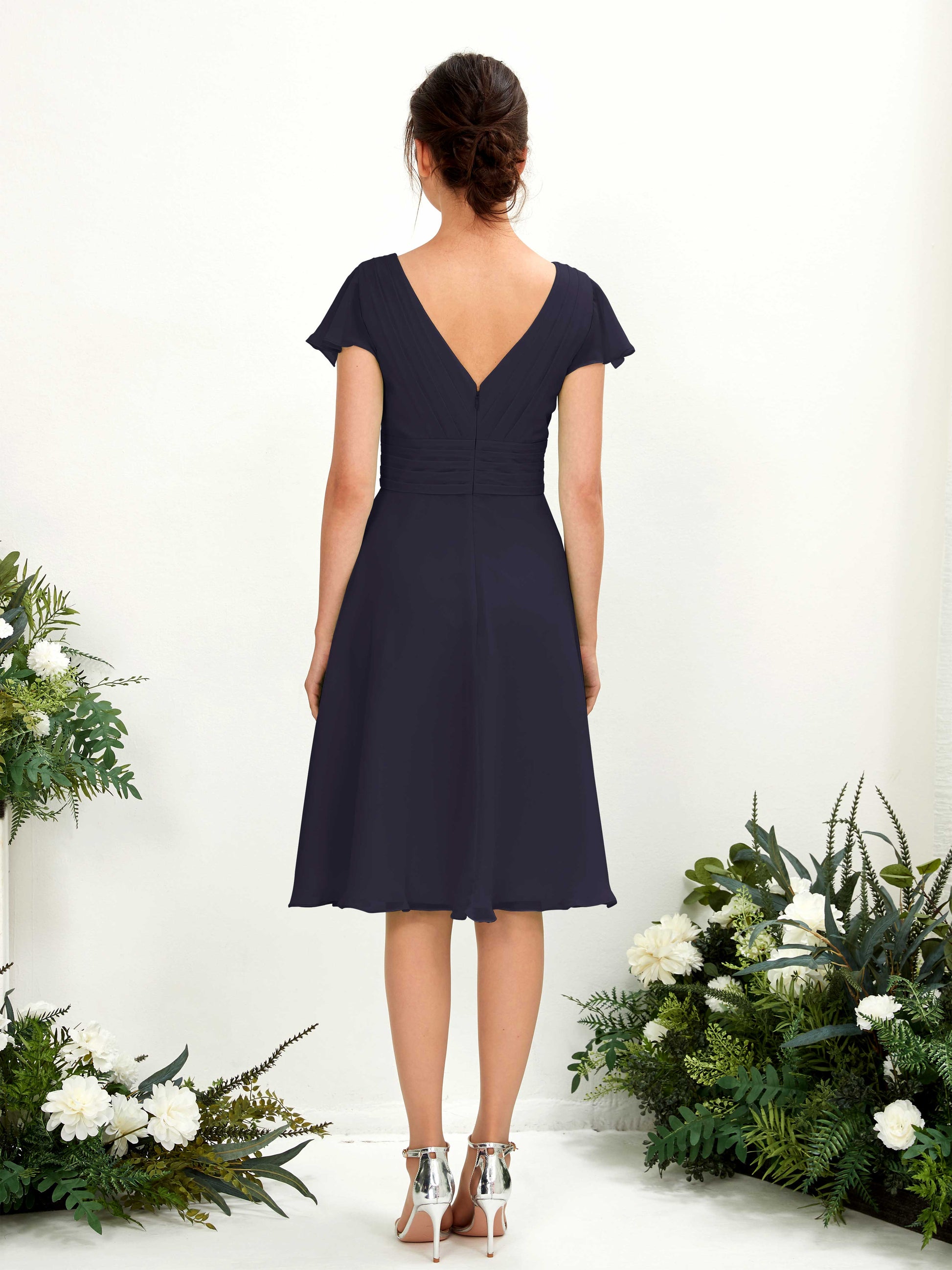 Betty Dark Navy Midi Dress