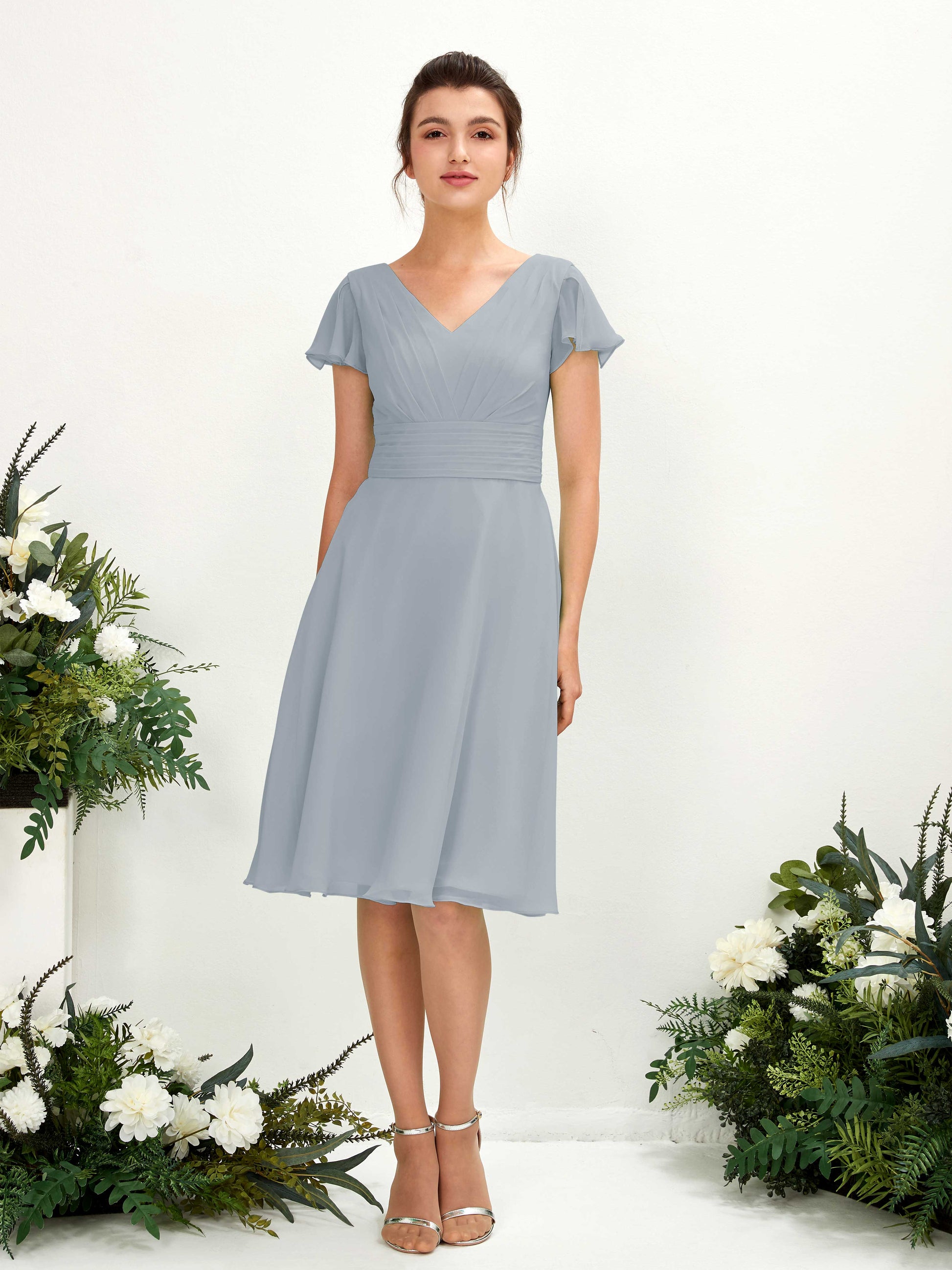 Betty Dusty Blue-Upgrade Midi Dress