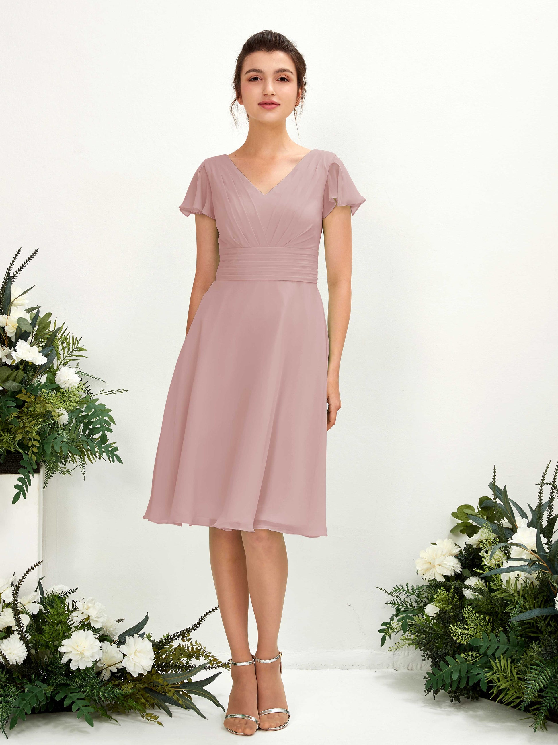 Betty Dusty Rose Midi Dress