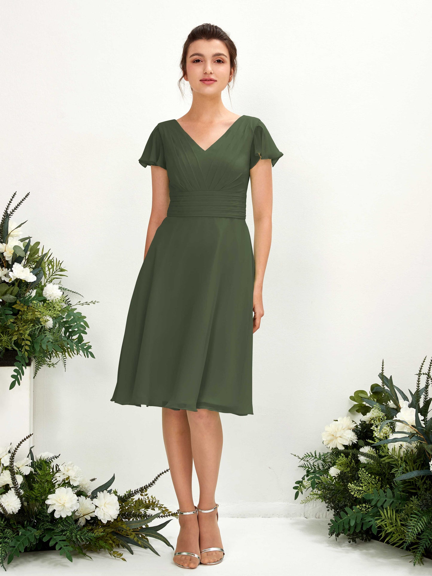 Betty Martini Olive Midi Dress