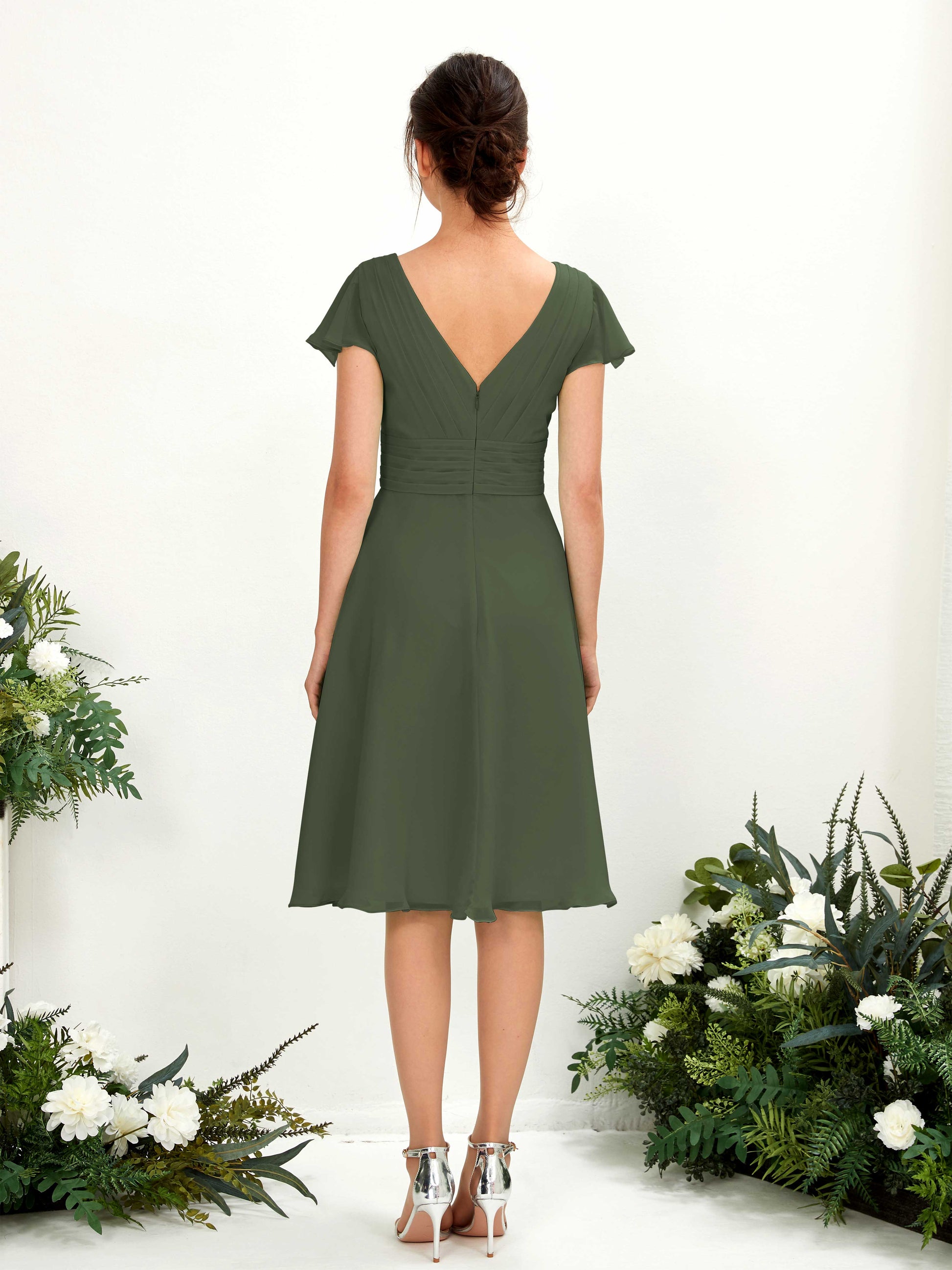 Betty Martini Olive Midi Dress