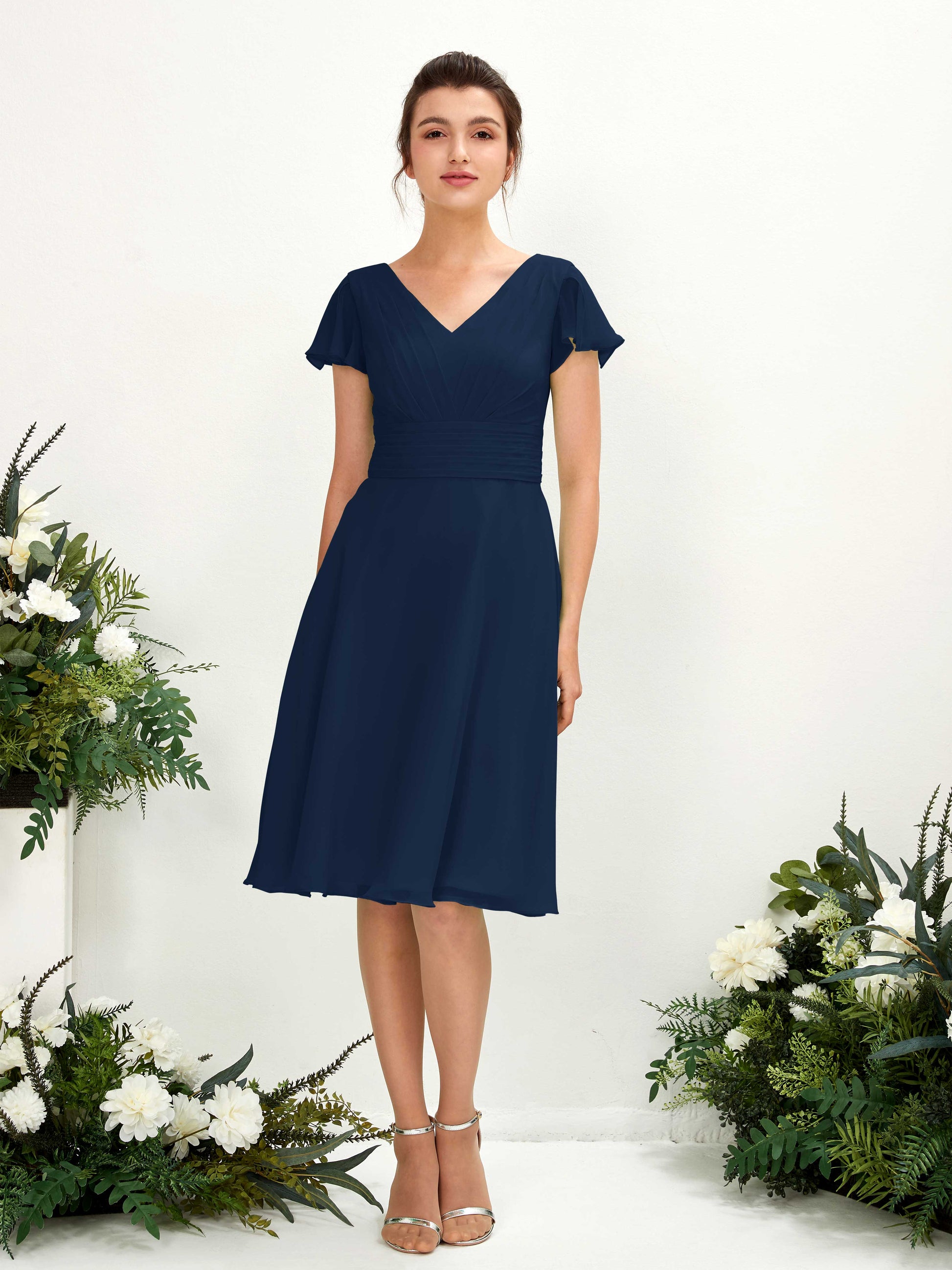 Betty Navy Midi Dress