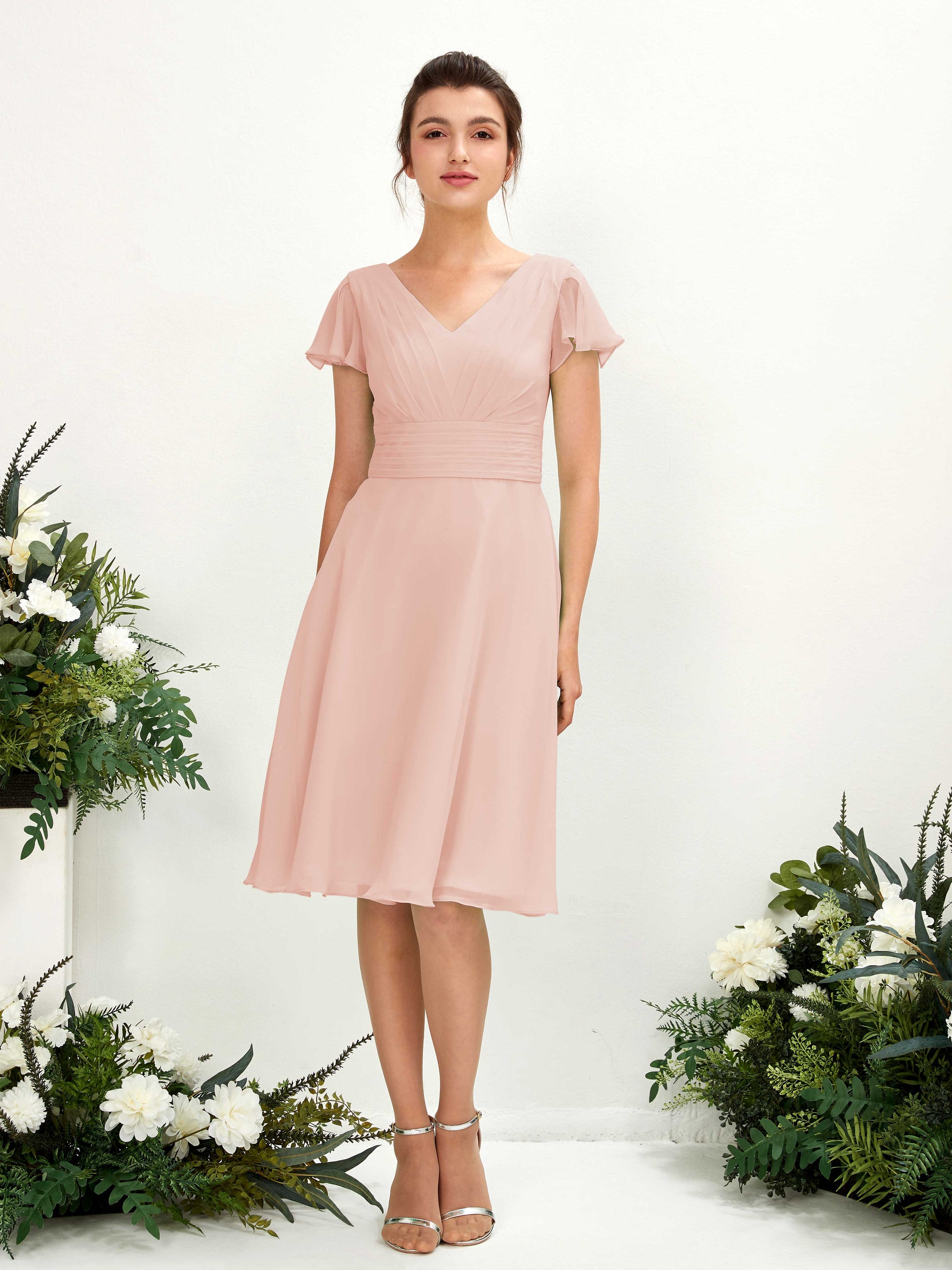 Betty Pearl Pink Midi Dress