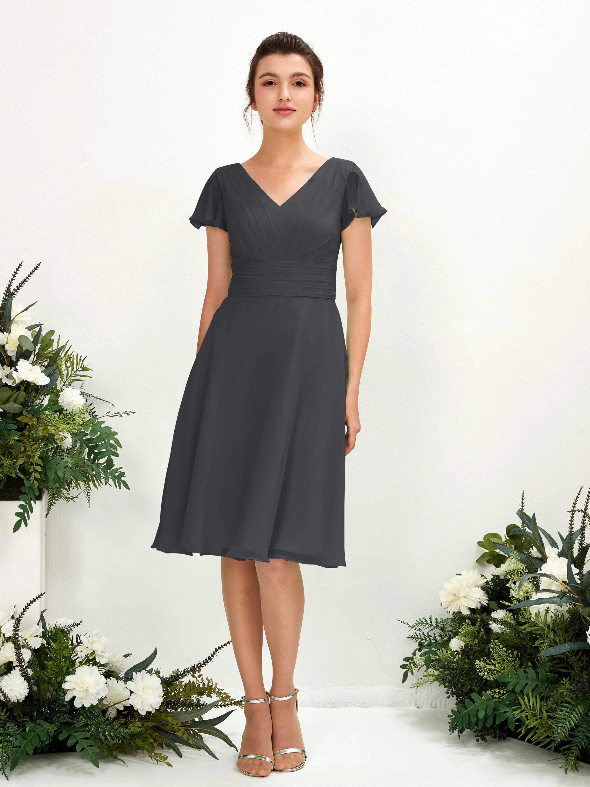 Betty Pewter Midi Dress