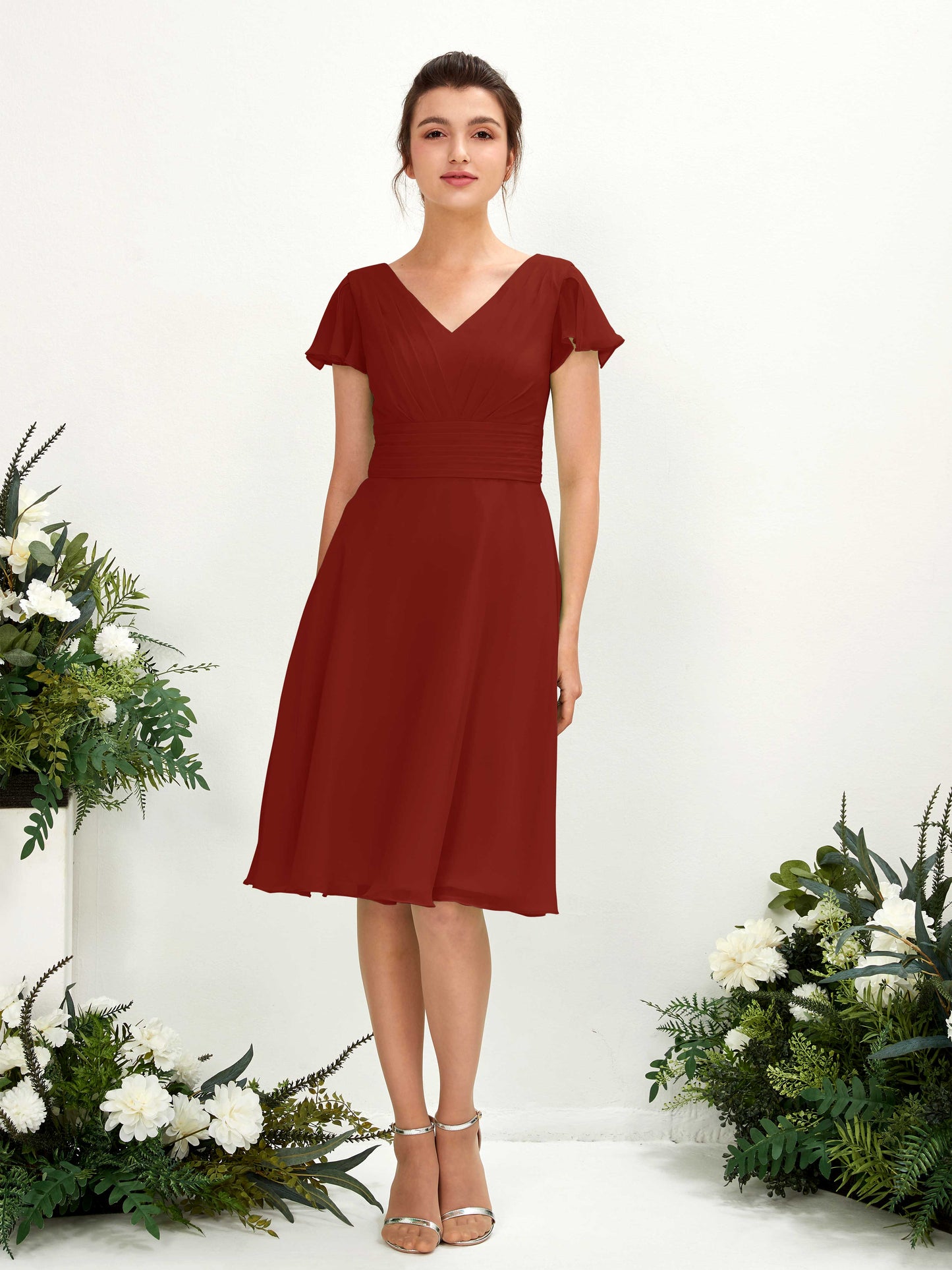 Betty Rust Midi Dress