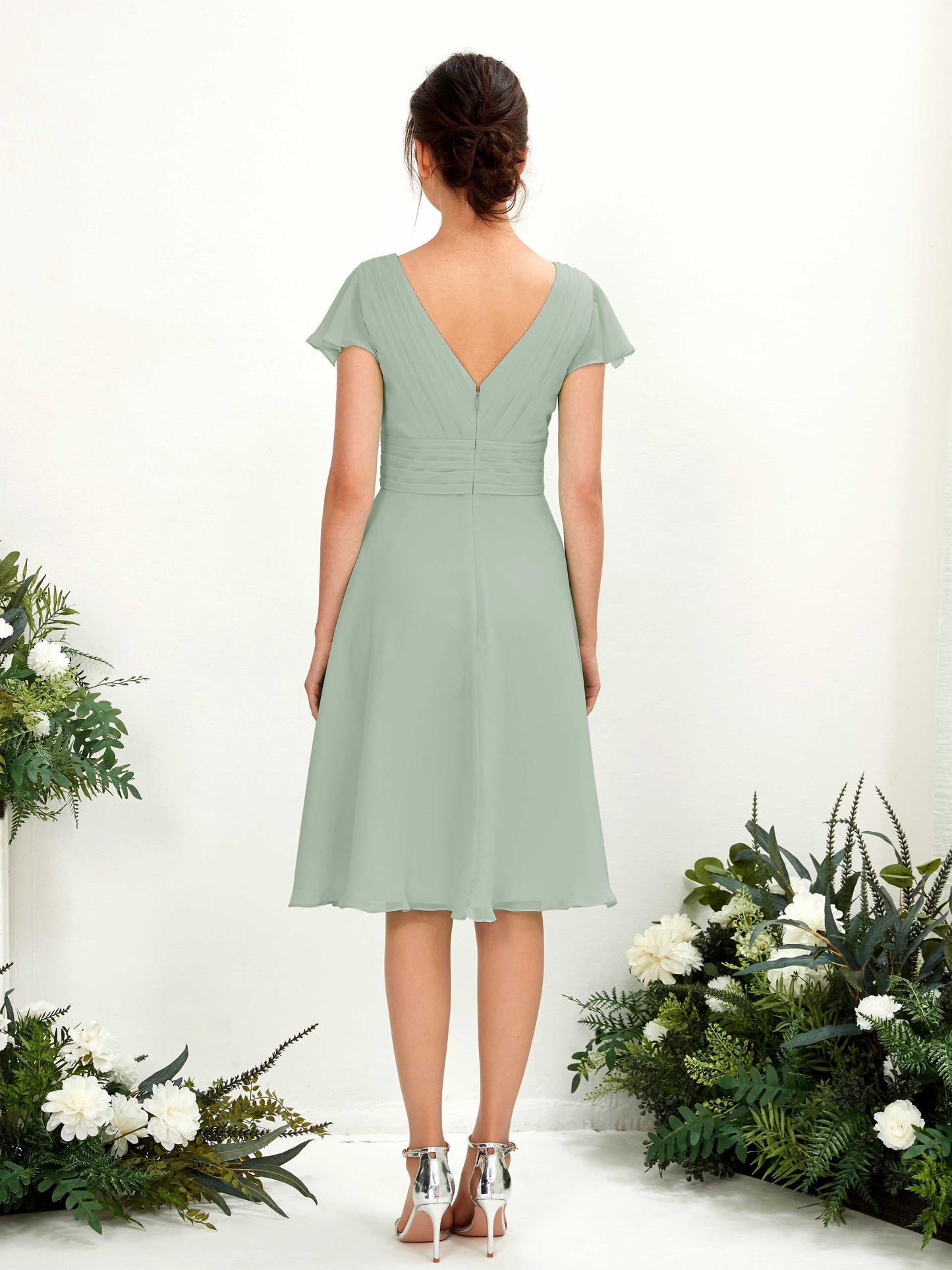 Betty Sage Green Midi Dress