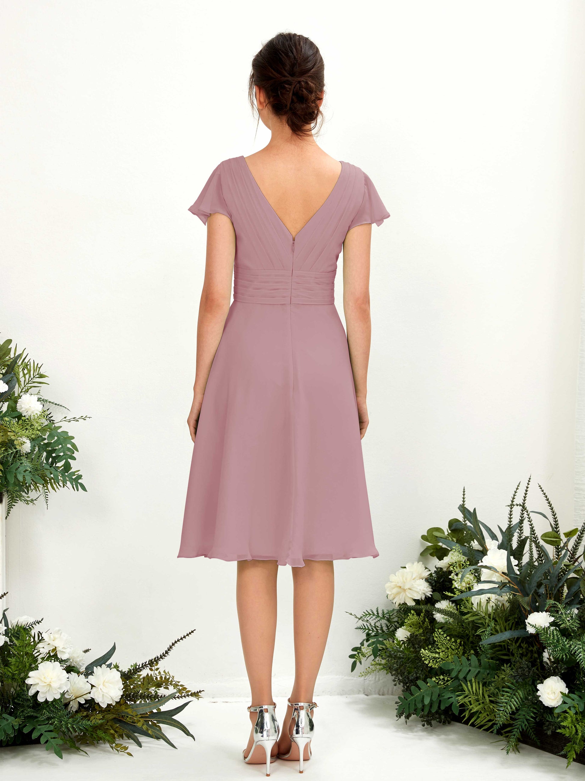 Betty Vintage Mauve Midi Dress