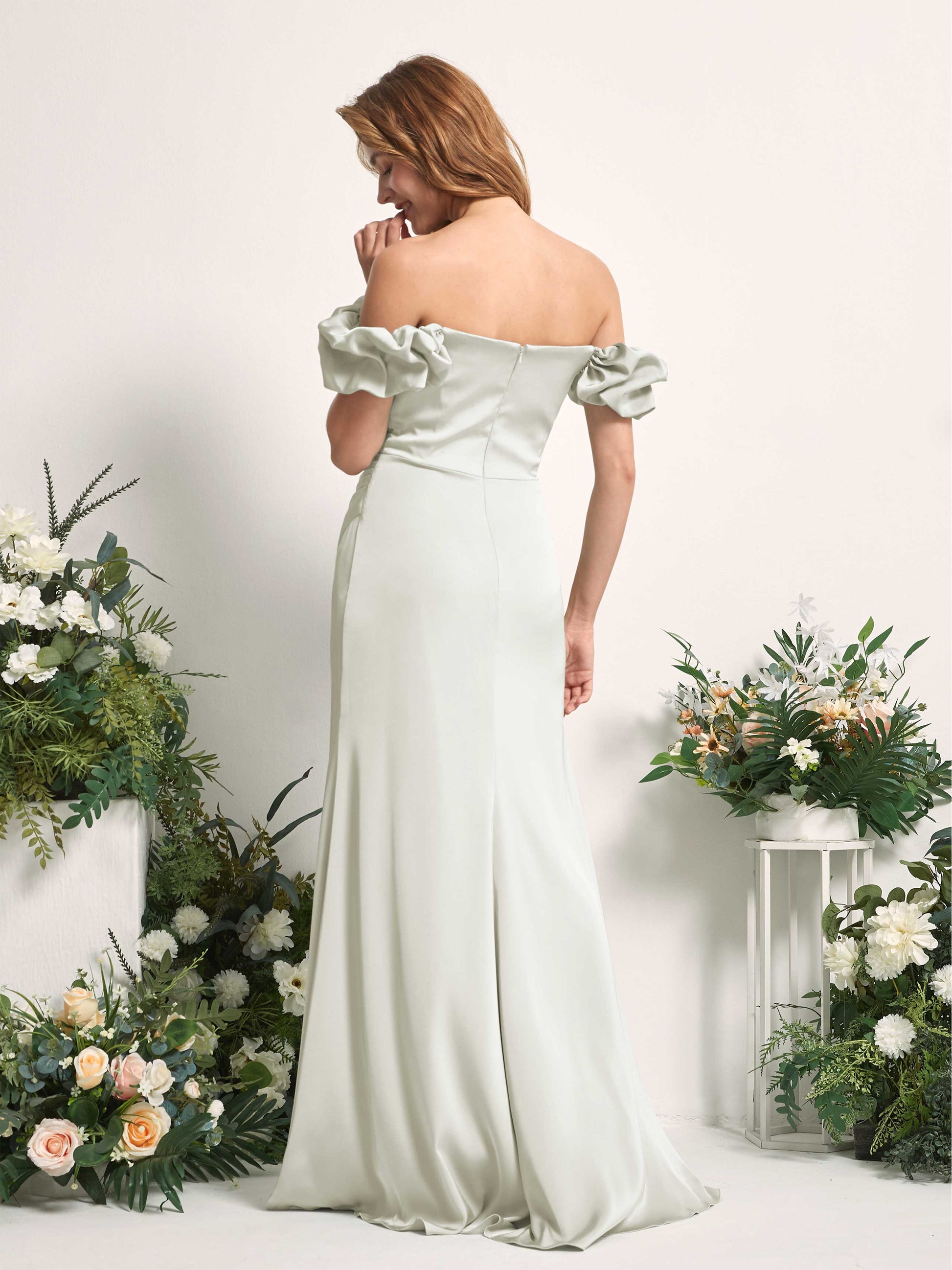 Bianca Ivory Satin Maxi Dress