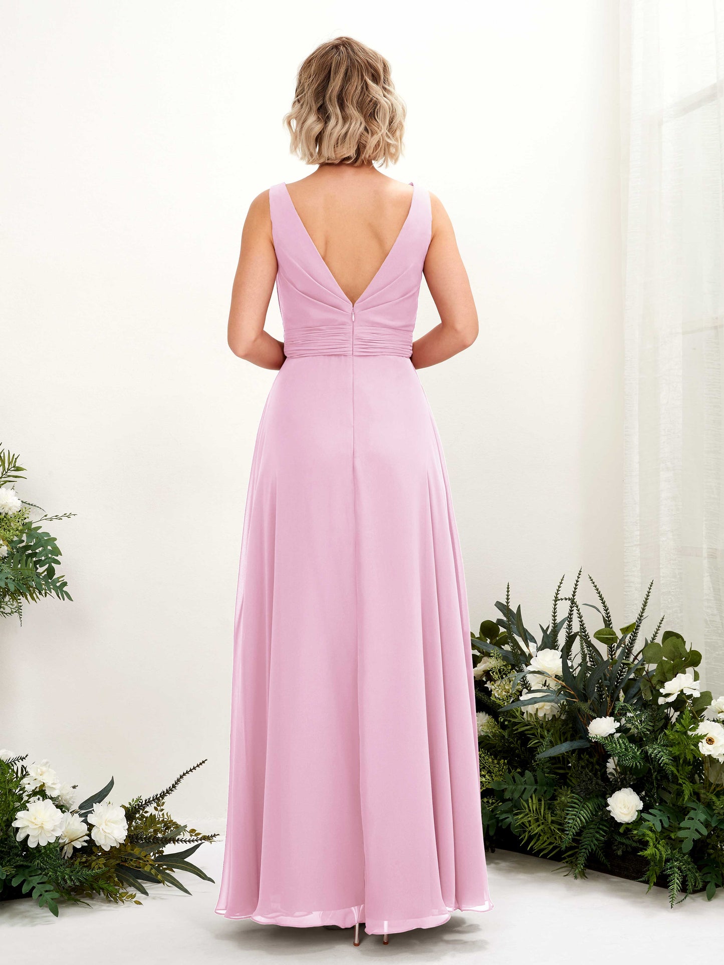 Brianna Candy Pink Sleeveless Maxi Dress