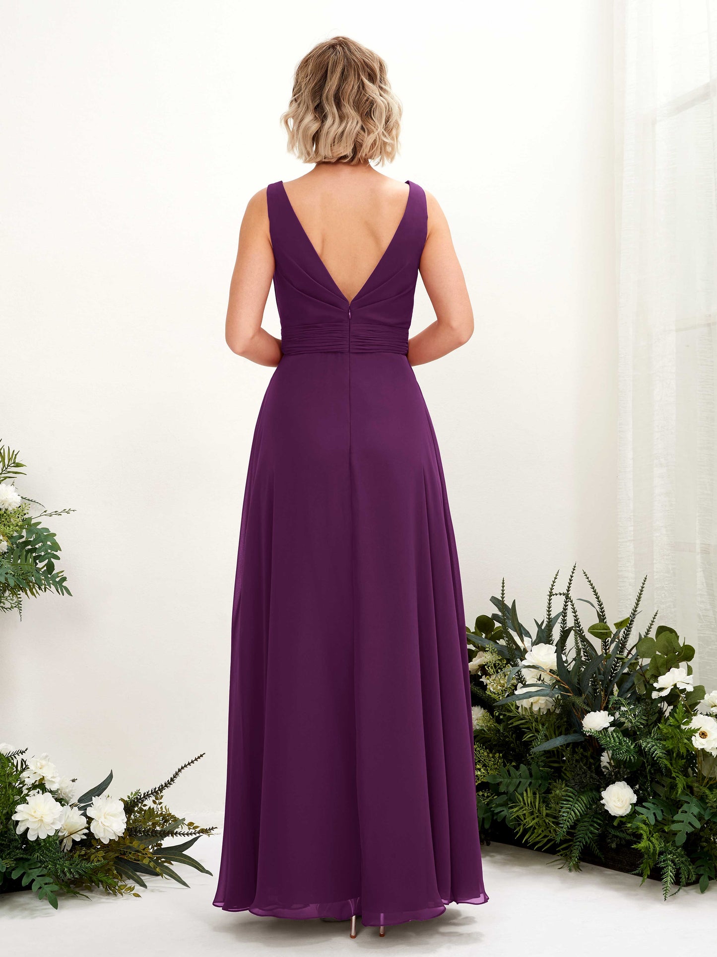 Brianna Grape Sleeveless Maxi Dress