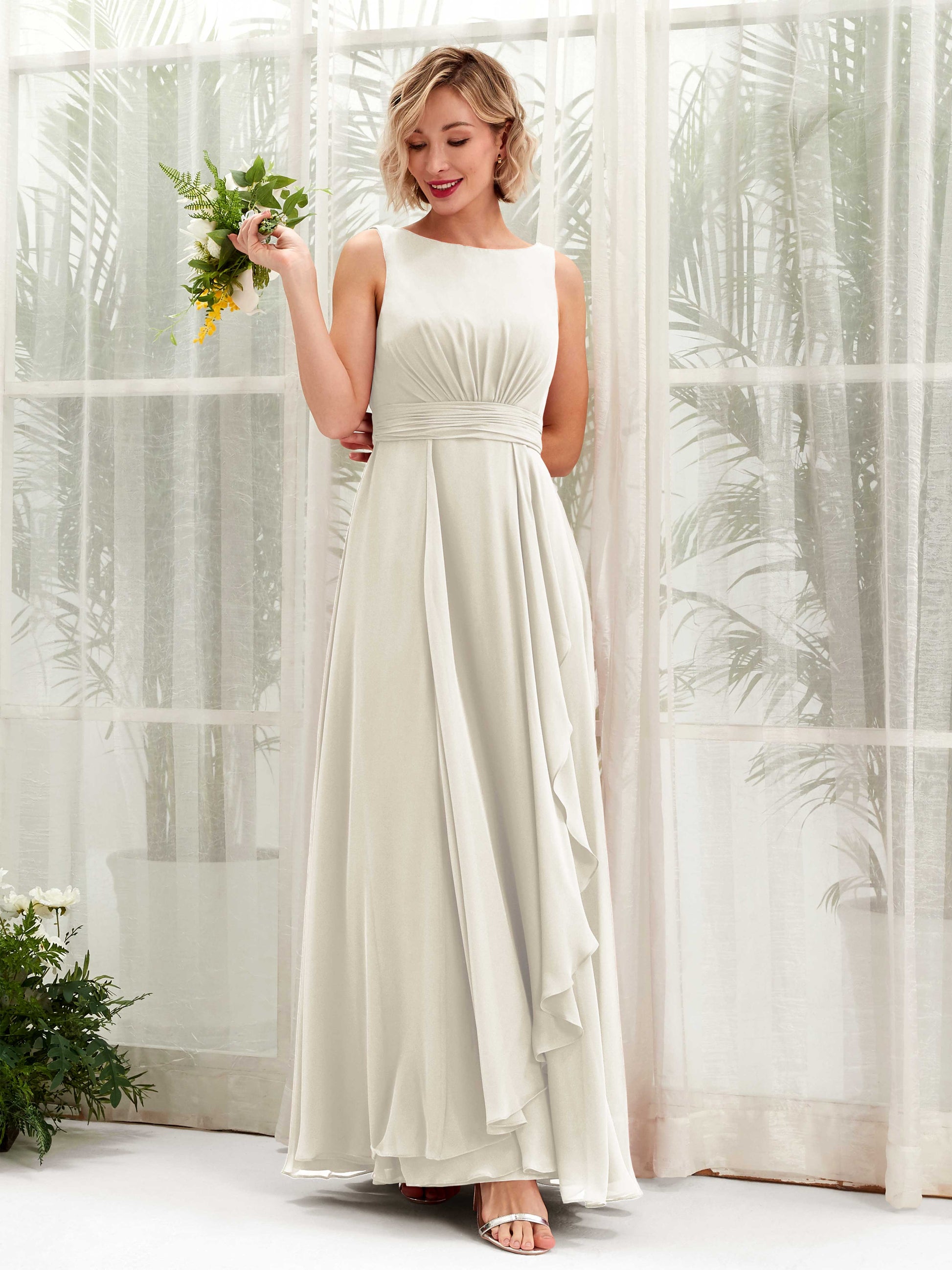 Brianna Ivory Sleeveless Maxi Dress