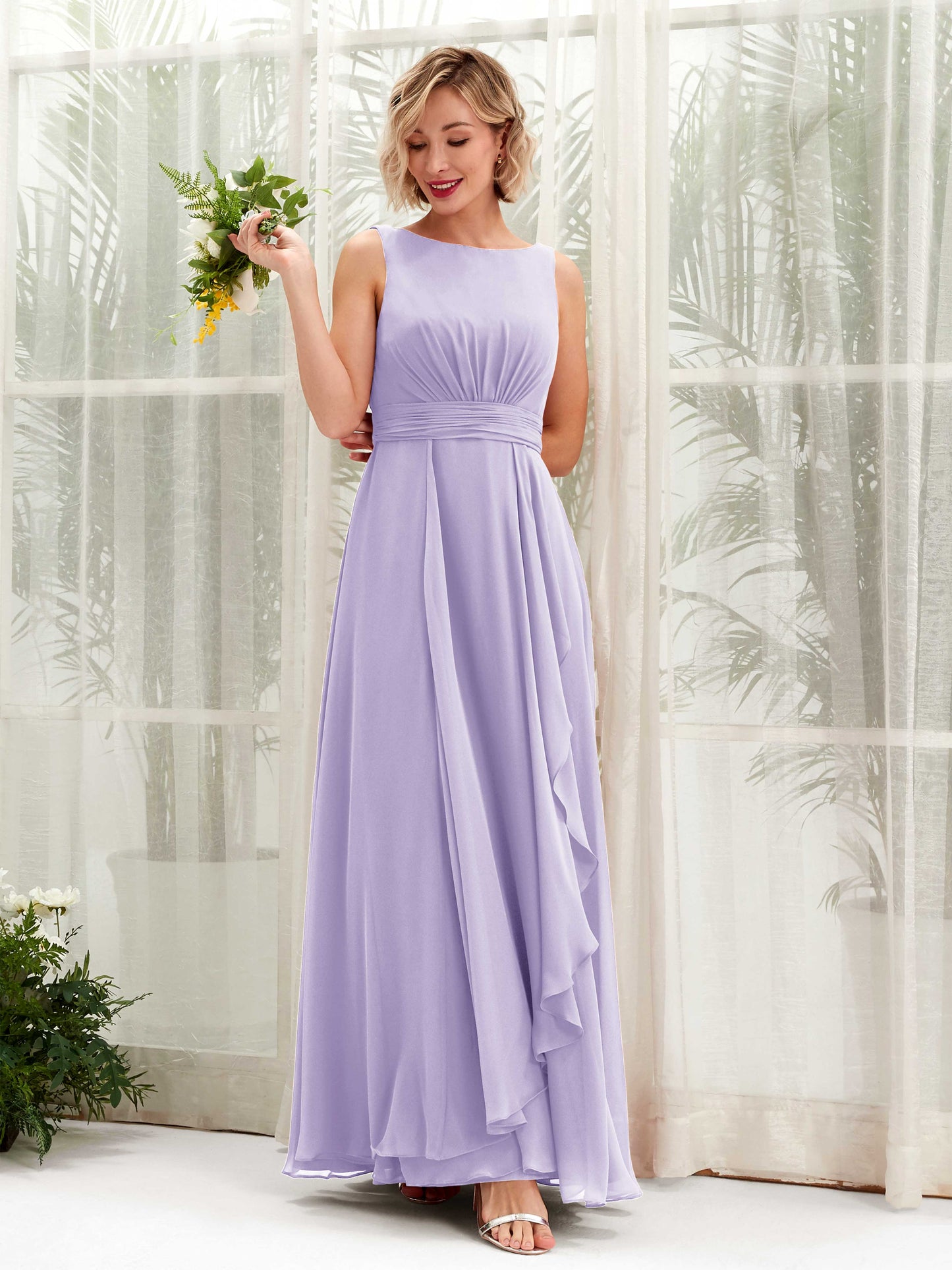 Brianna Lilac Sleeveless Maxi Dress