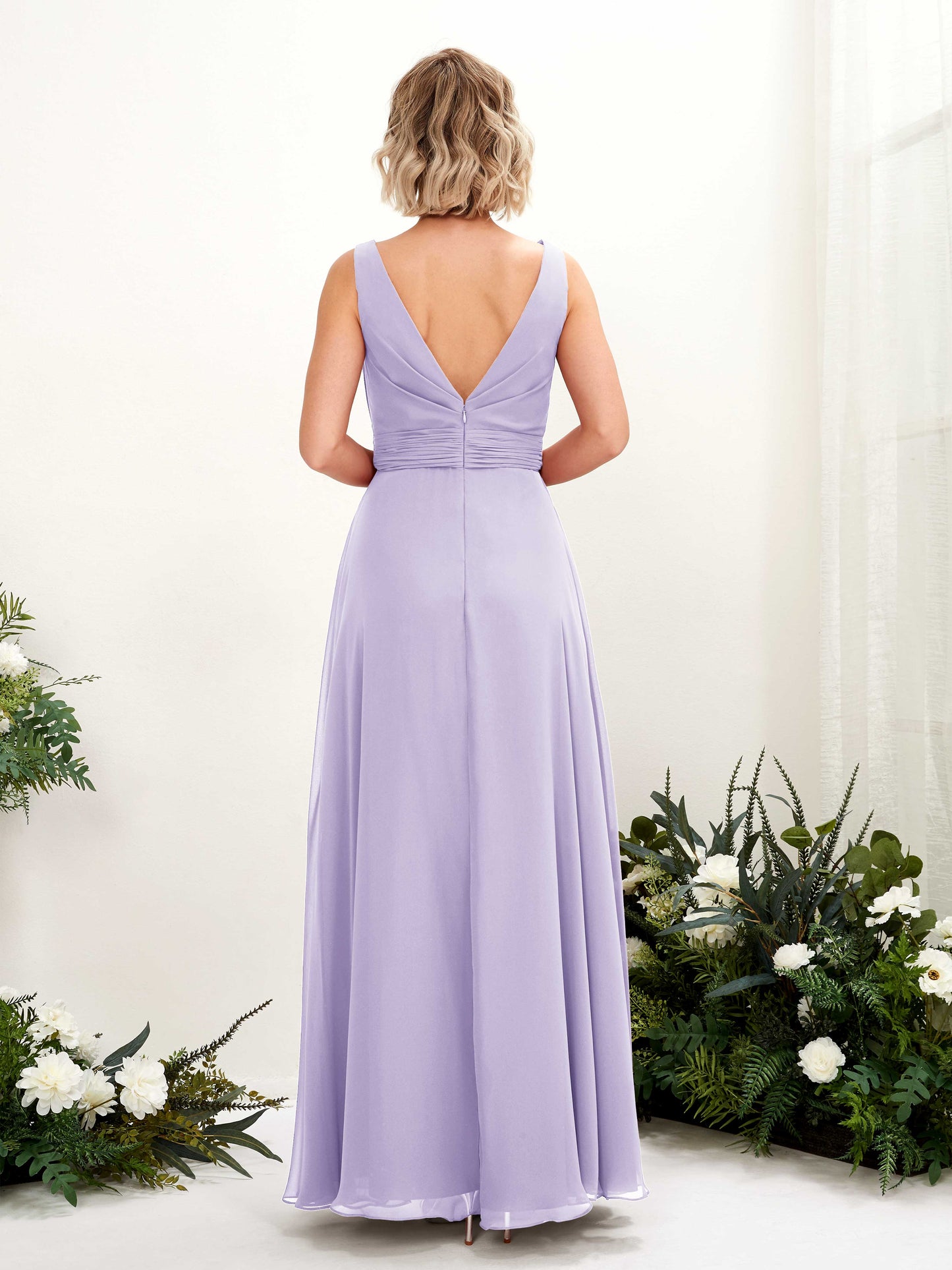 Brianna Lilac Sleeveless Maxi Dress