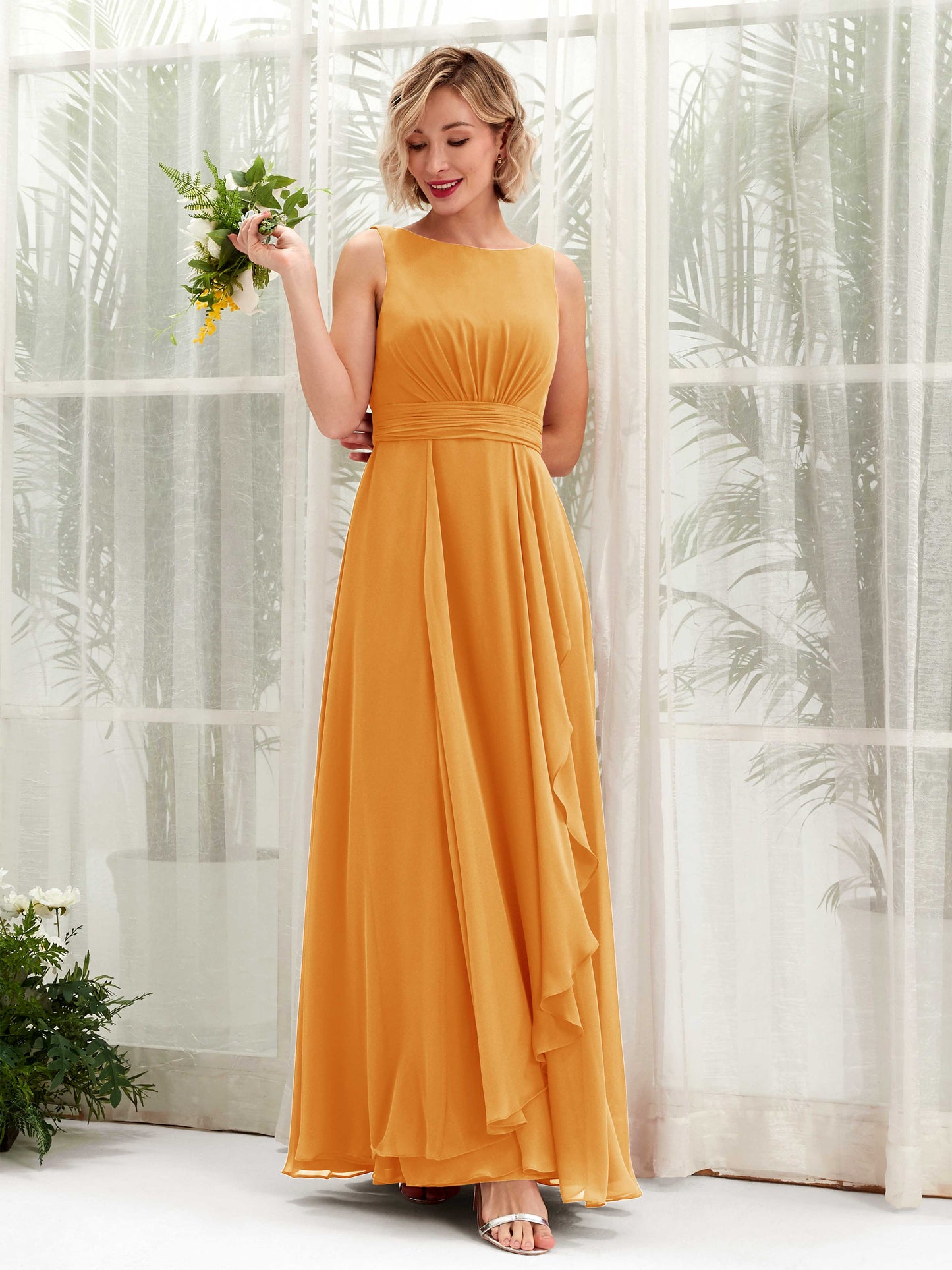 Brianna Mango Sleeveless Maxi Dress