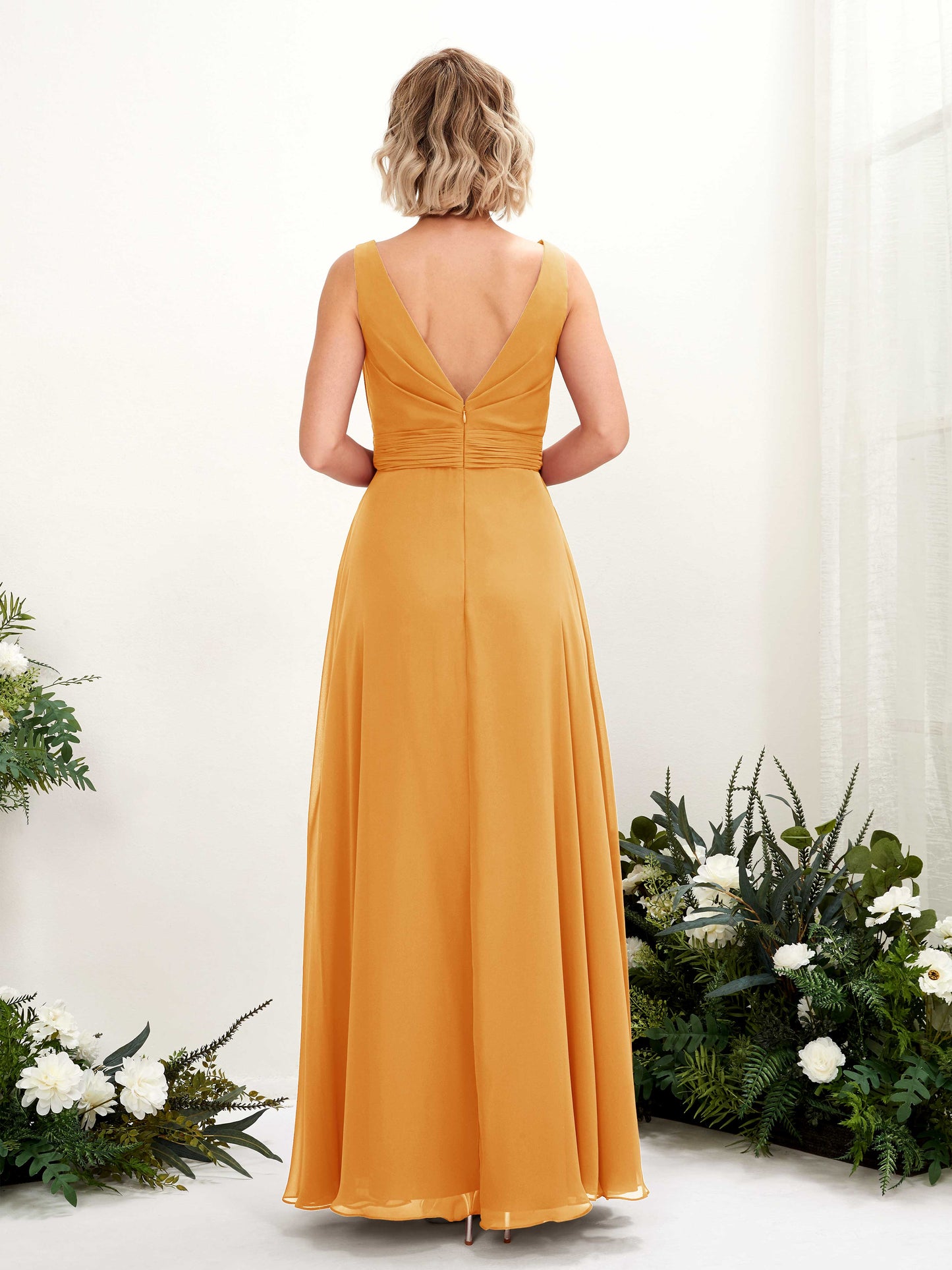 Brianna Mango Sleeveless Maxi Dress