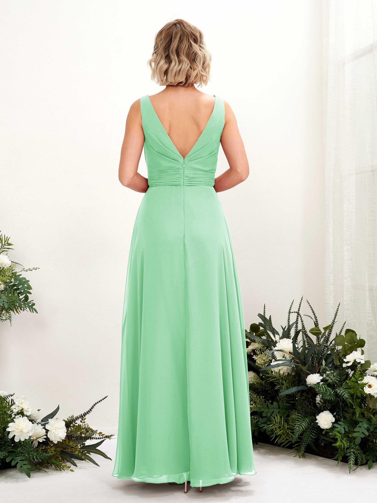 Brianna Mint Green Sleeveless Maxi Dress