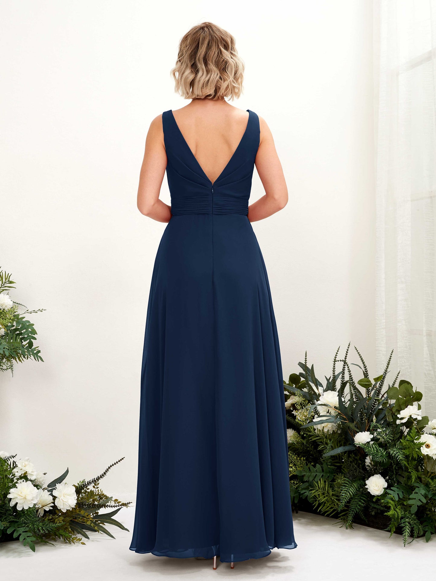 Brianna Navy Sleeveless Maxi Dress