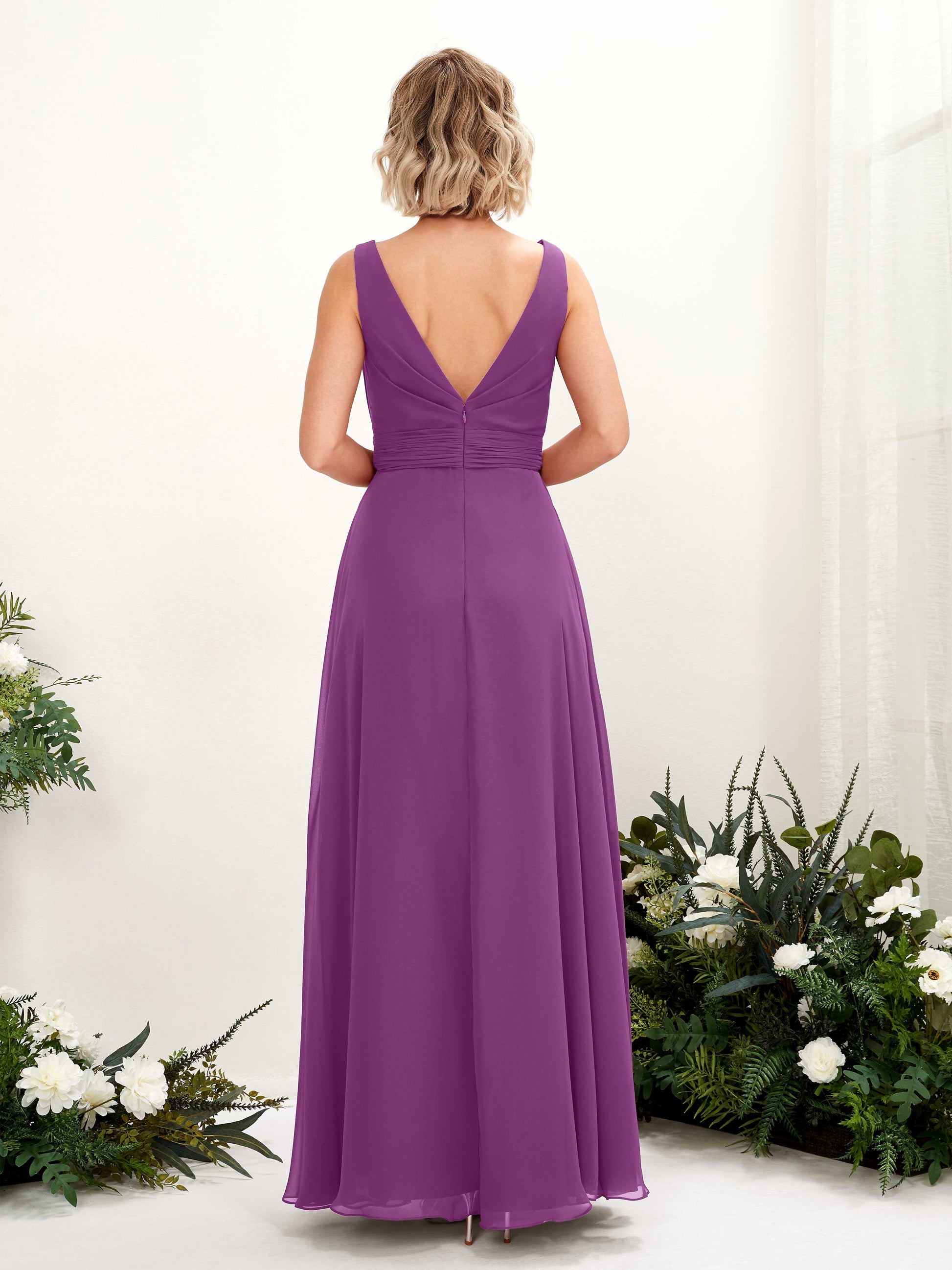 Brianna Purple Sleeveless Maxi Dress