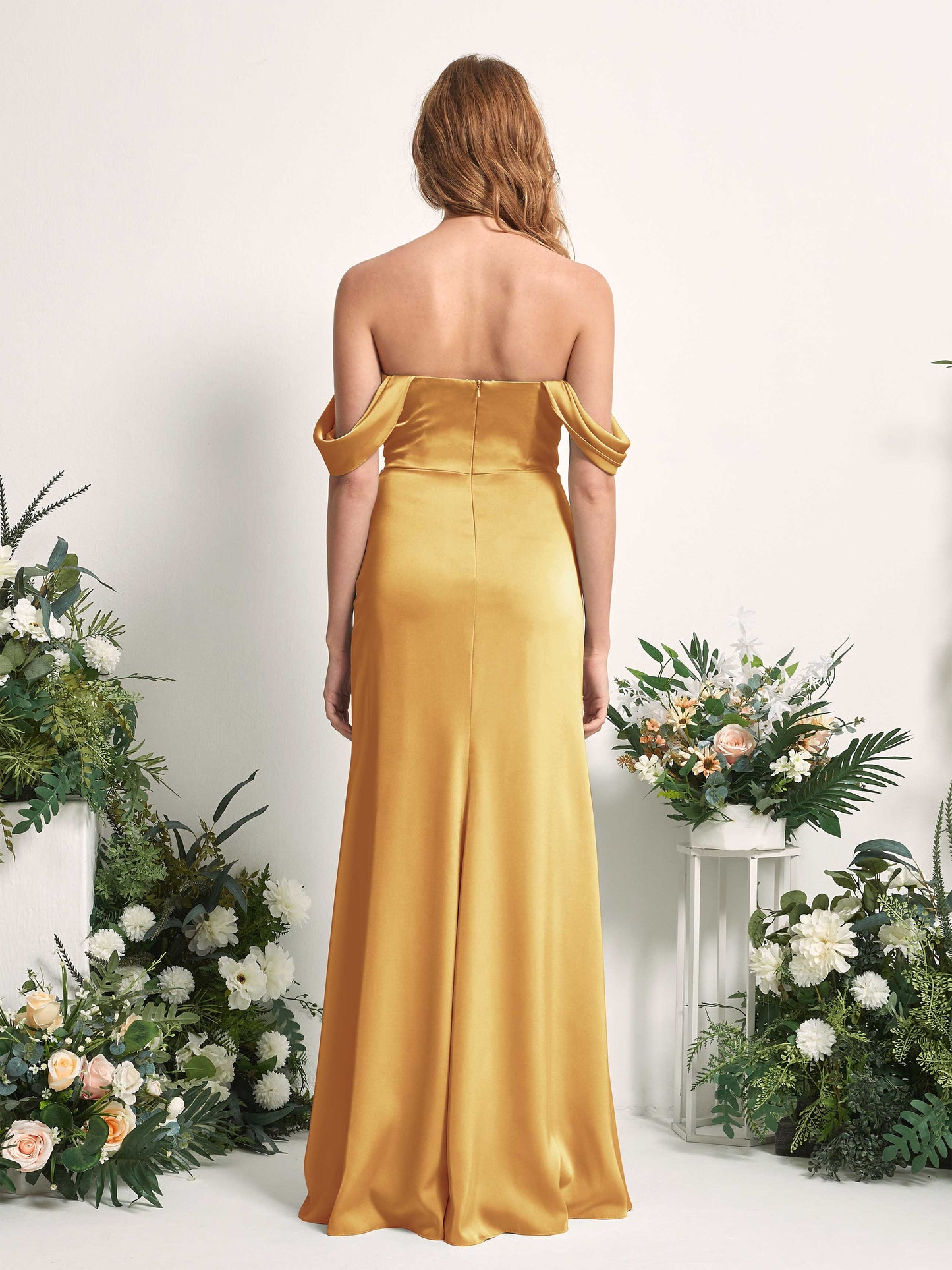 Bridget Canary Satin Sleeveless Maxi Dress