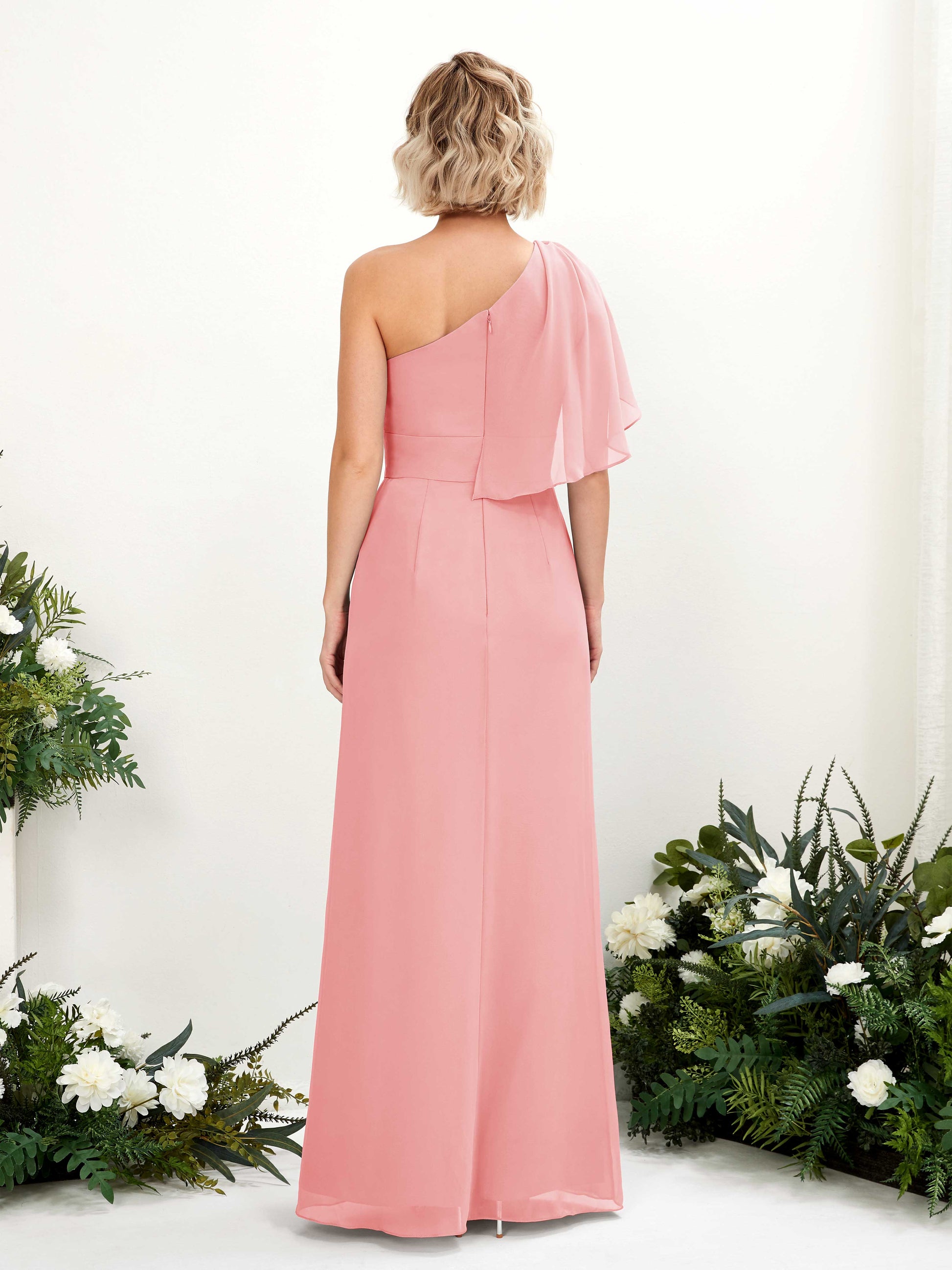 Brook Ballet Pink One Shoulder Maxi Dress