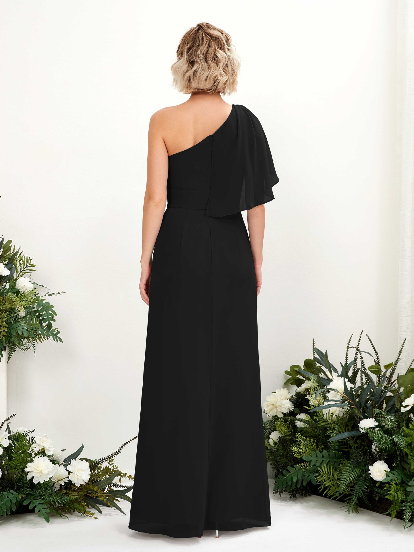 Brook Black One Shoulder Maxi Dress