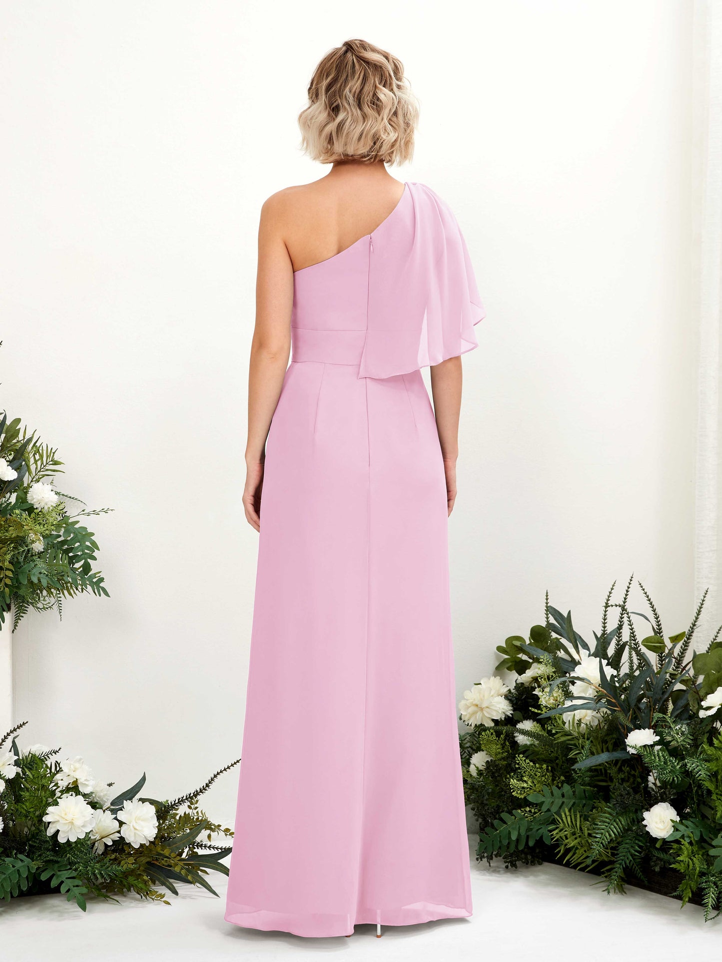 Brook Candy Pink One Shoulder Maxi Dress