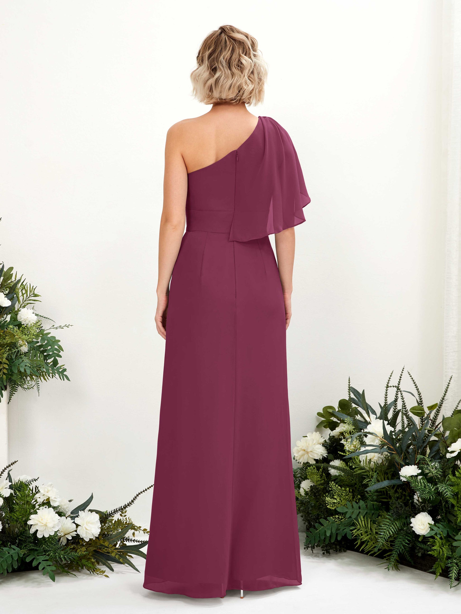 Brook Chianti One Shoulder Maxi Dress