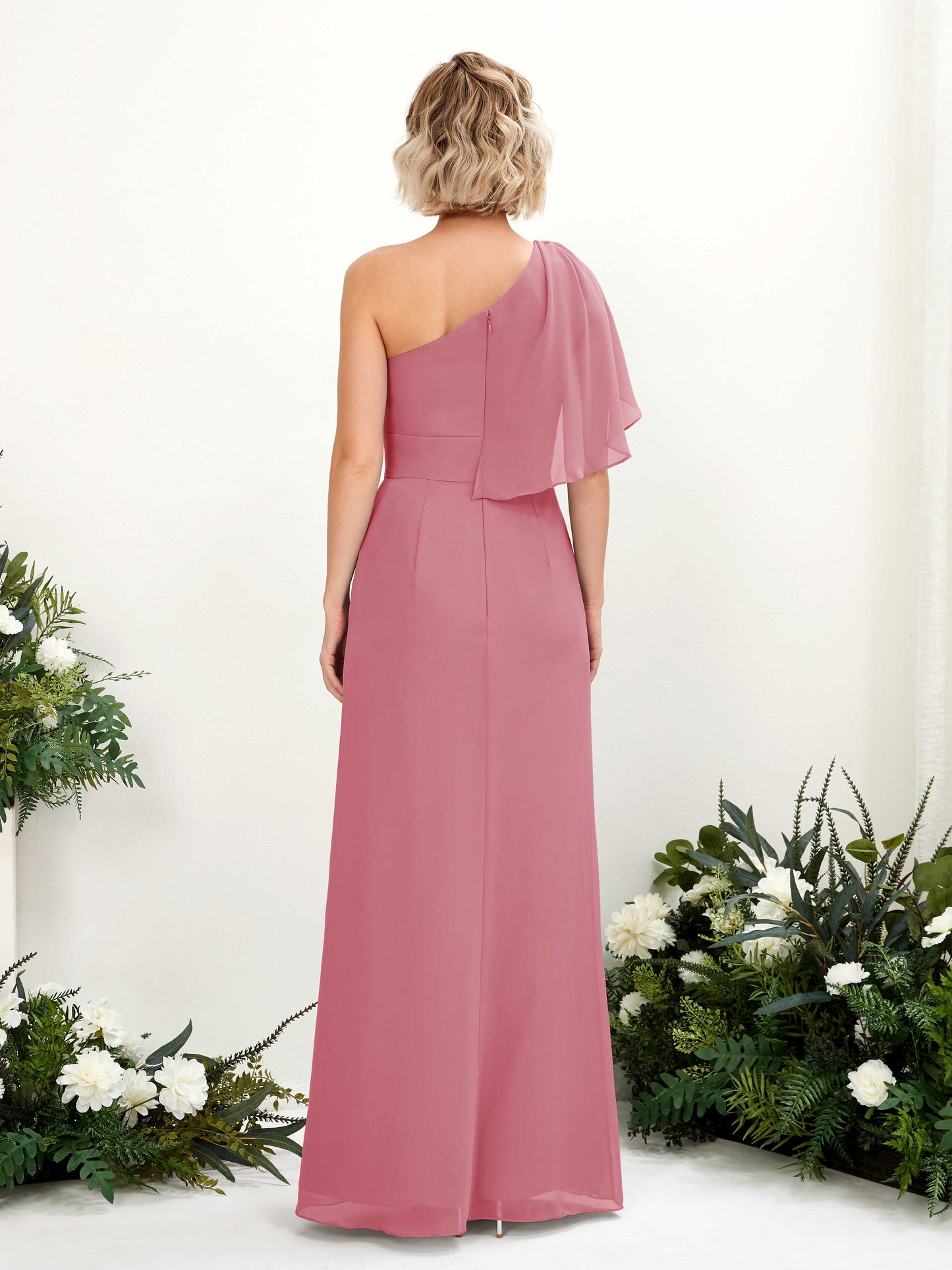 Brook Desert Rose One Shoulder Maxi Dress