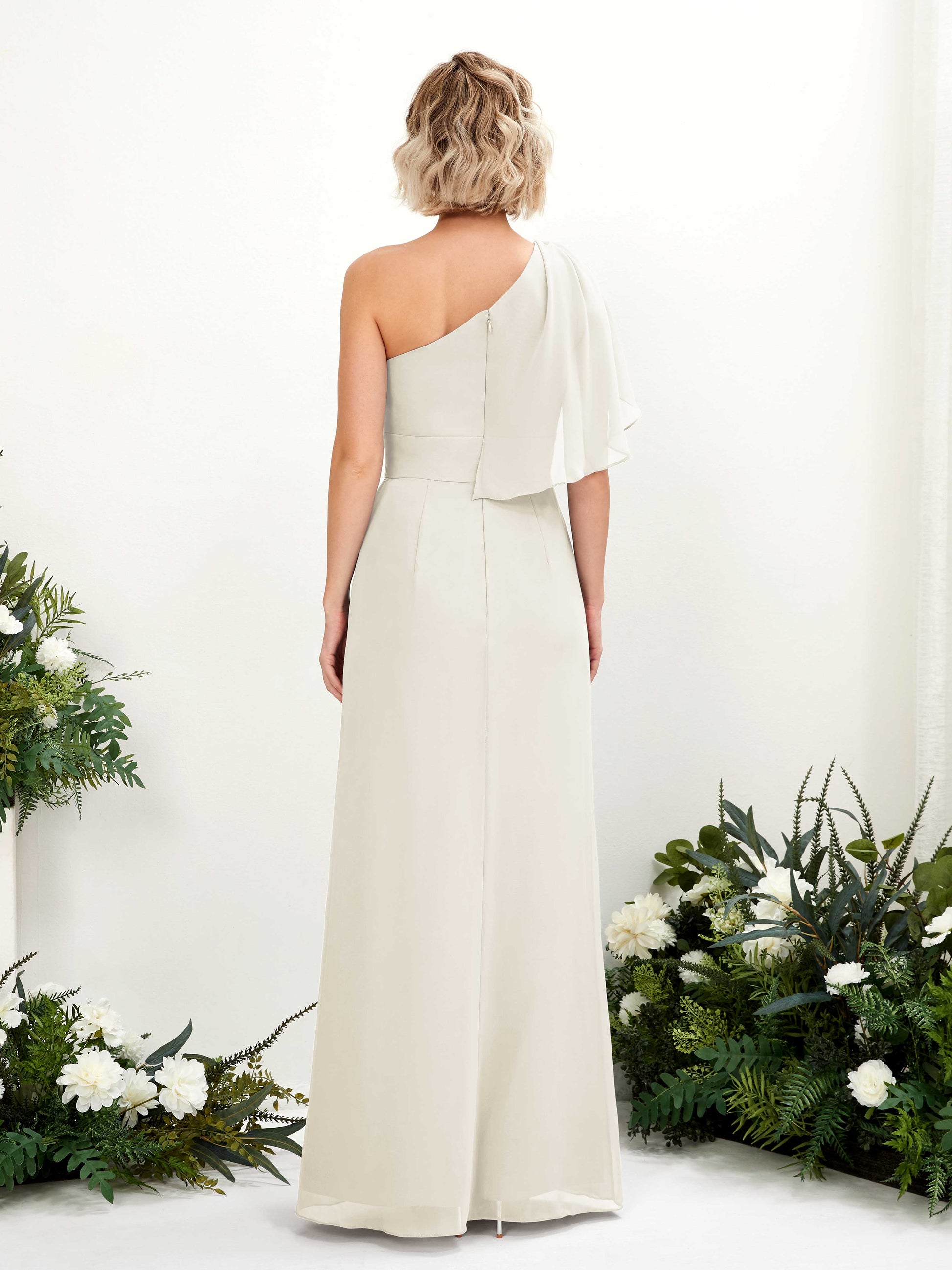 Brook Ivory One Shoulder Maxi Dress