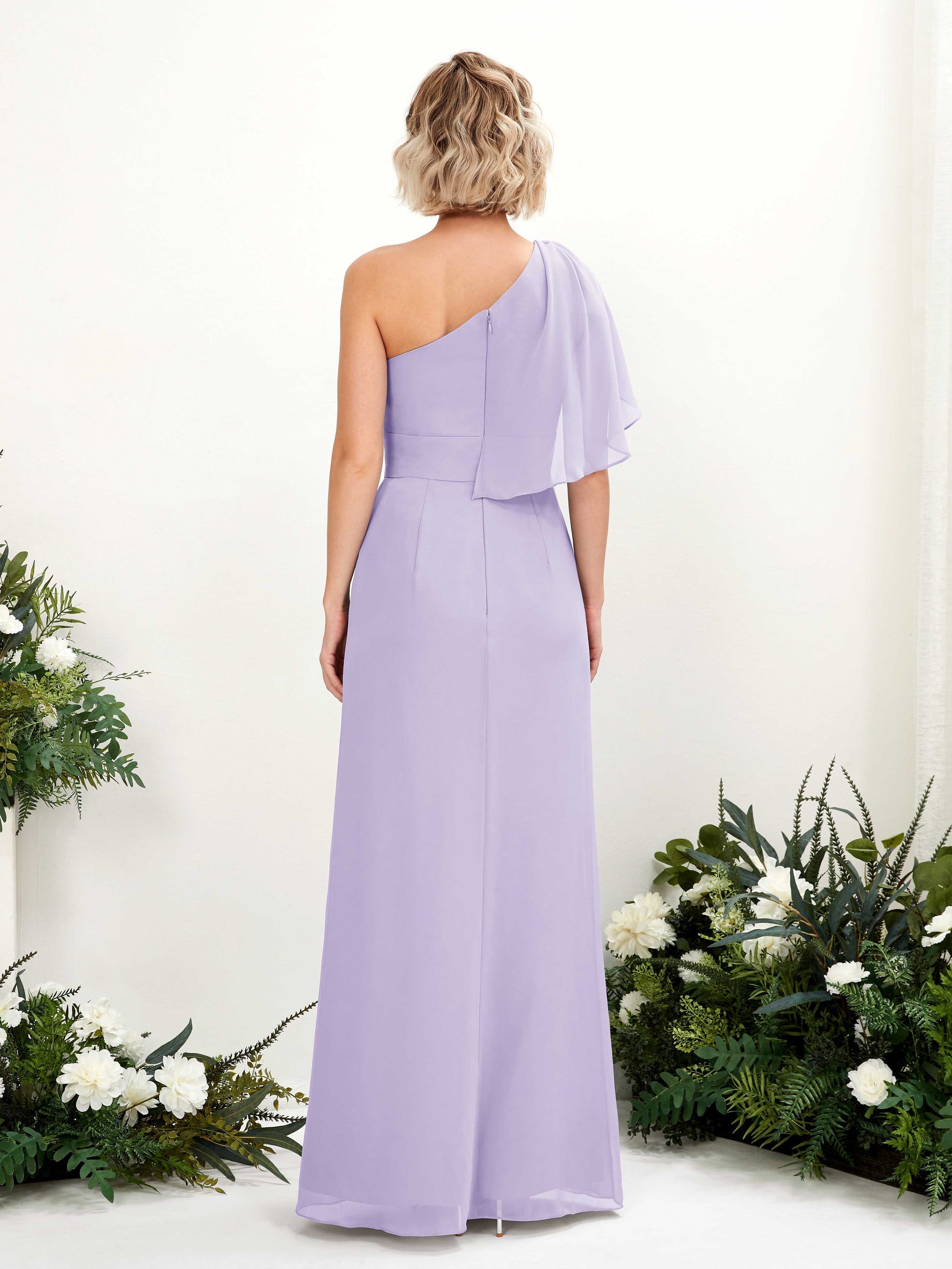 Brook Lilac One Shoulder Maxi Dress