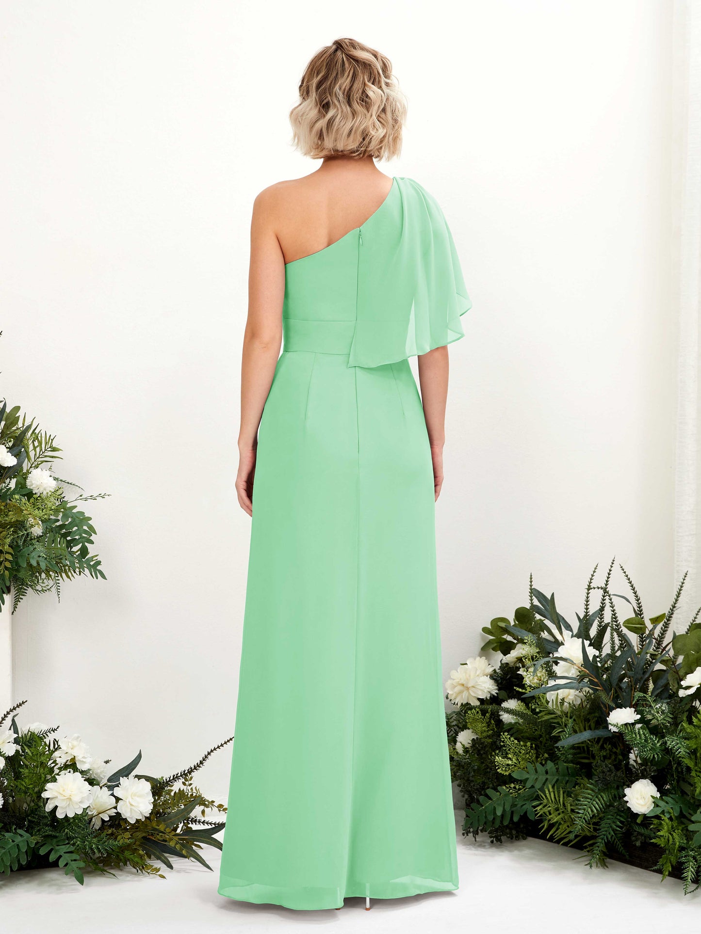 Brook Mint Green One Shoulder Maxi Dress