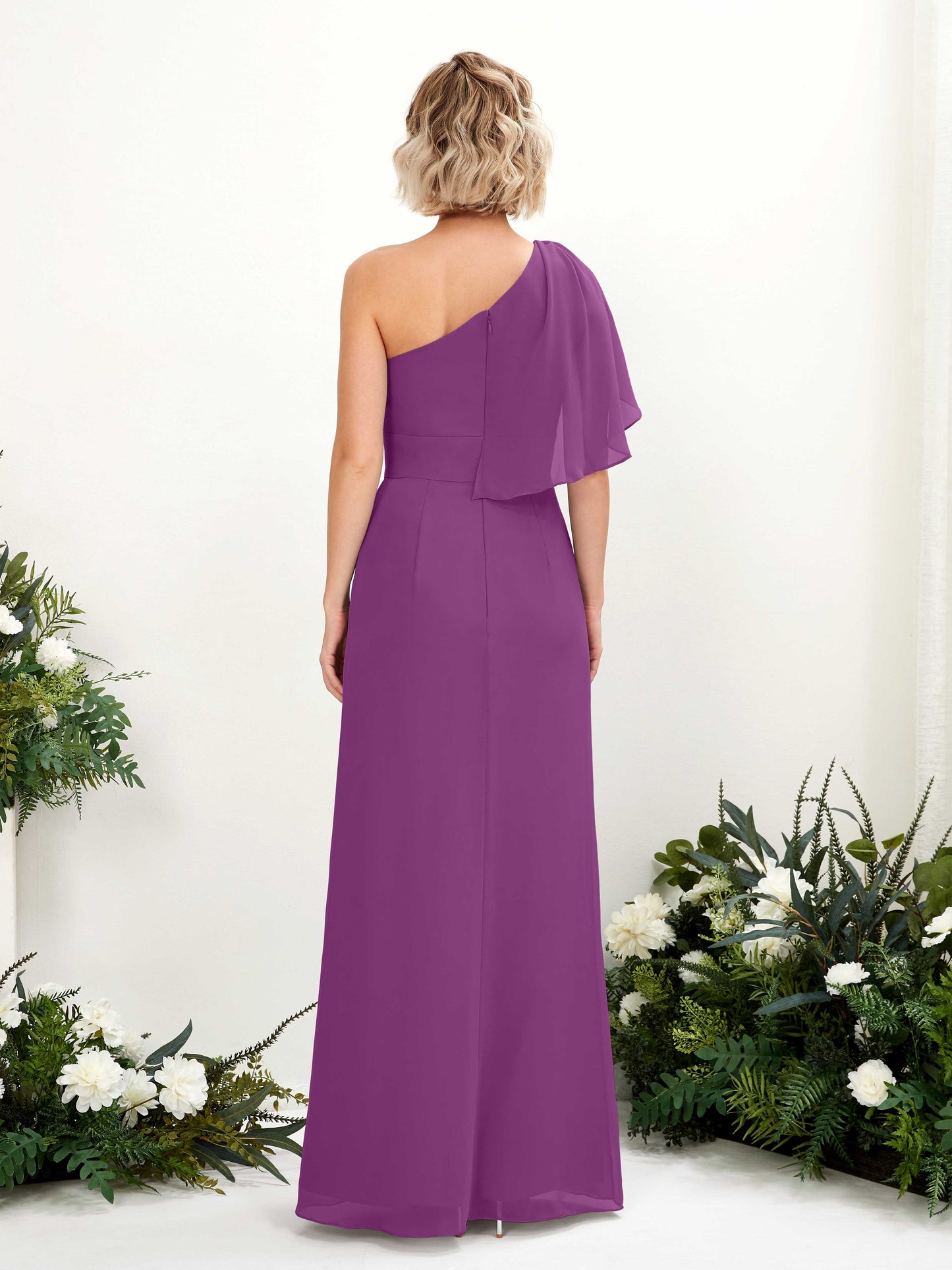 Brook Purple One Shoulder Maxi Dress