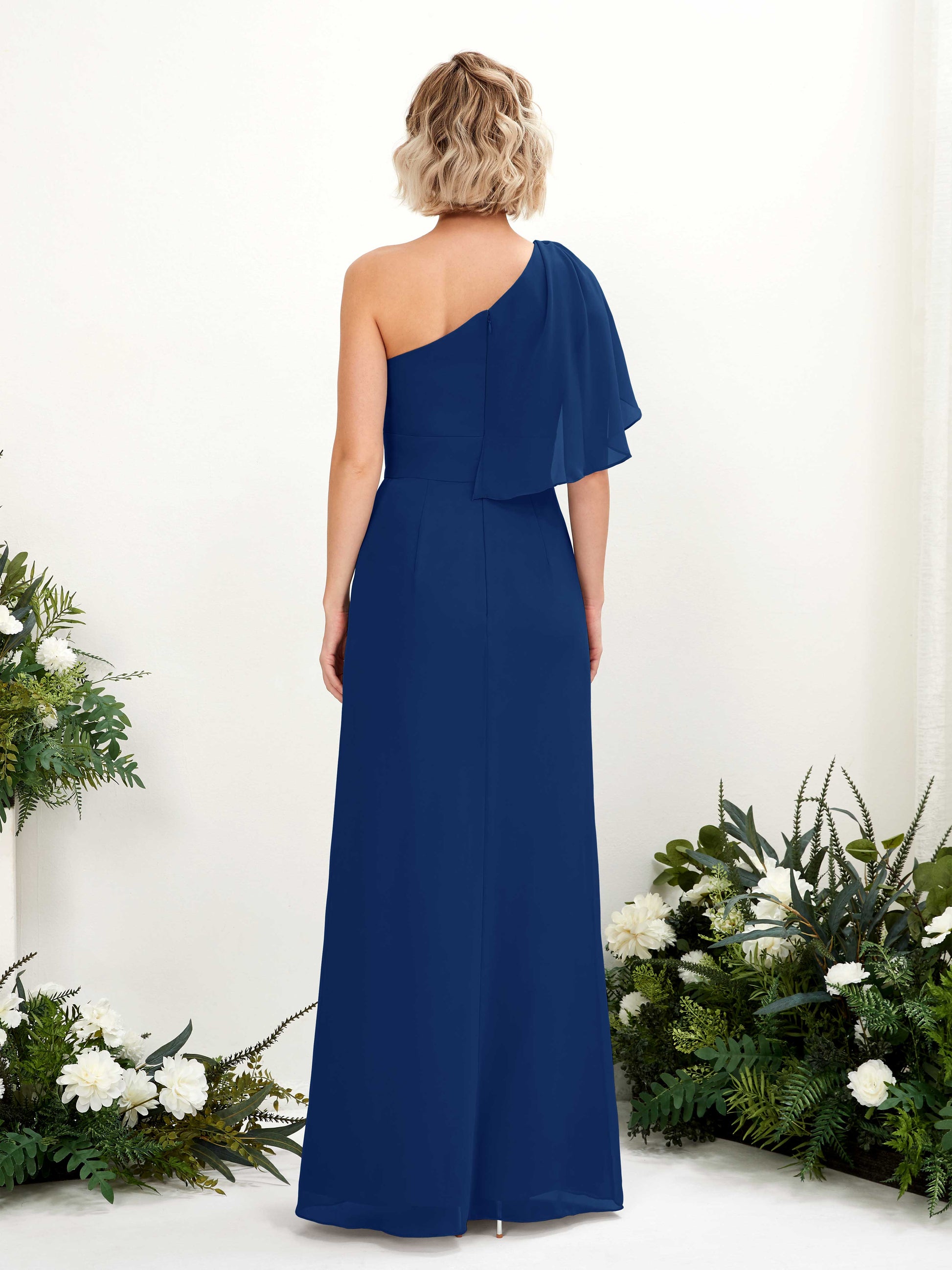 Brook Royal Blue One Shoulder Maxi Dress