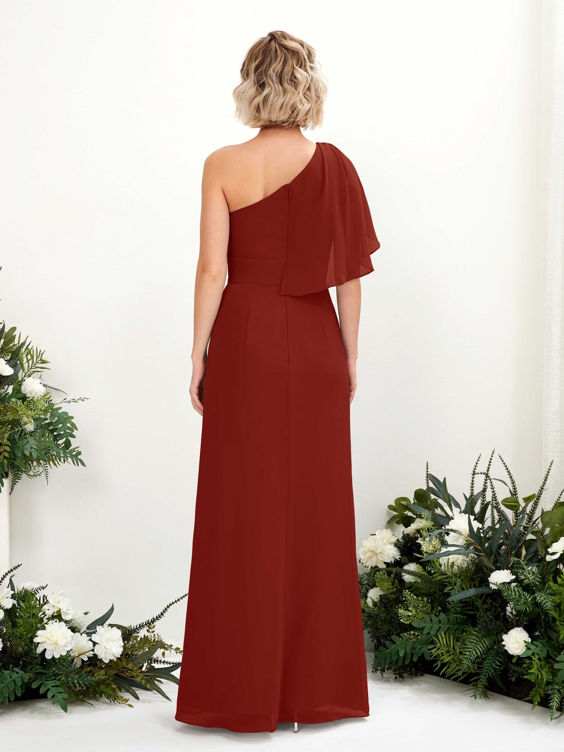 Brook Rust One Shoulder Maxi Dress