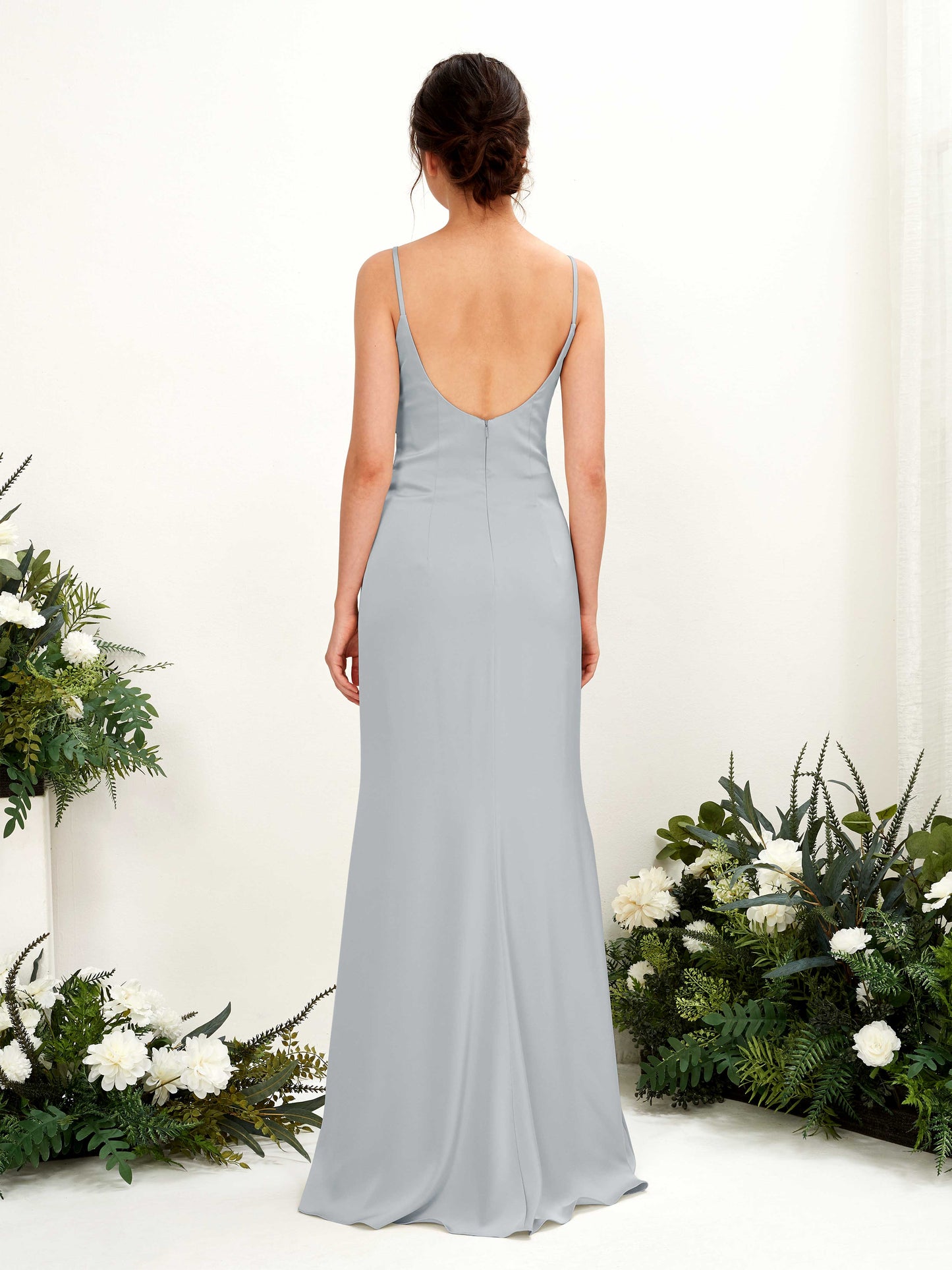 Candice Baby Blue Satin Sleeveless Maxi Dress