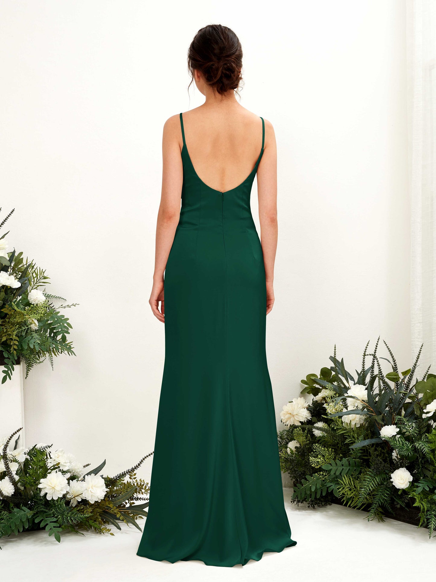 Candice Hunter Green Satin Sleeveless Maxi Dress