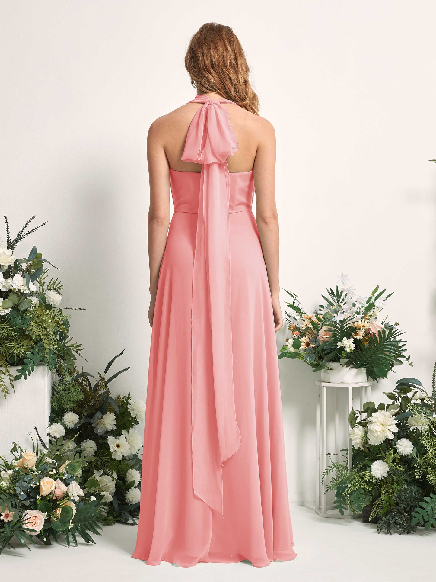 Carolyn Ballet Pink Halter Maxi Dress