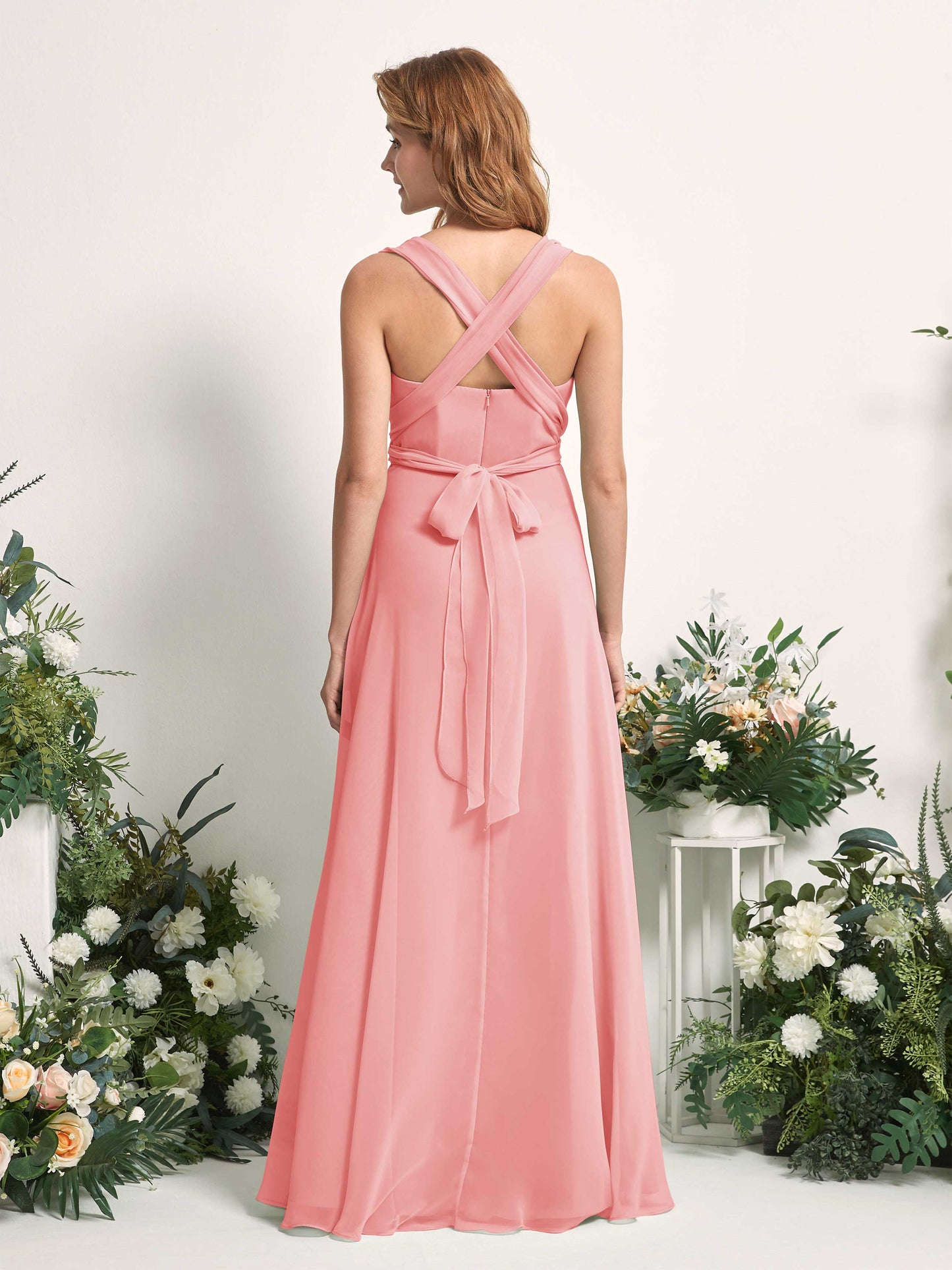 Carolyn Ballet Pink Halter Maxi Dress