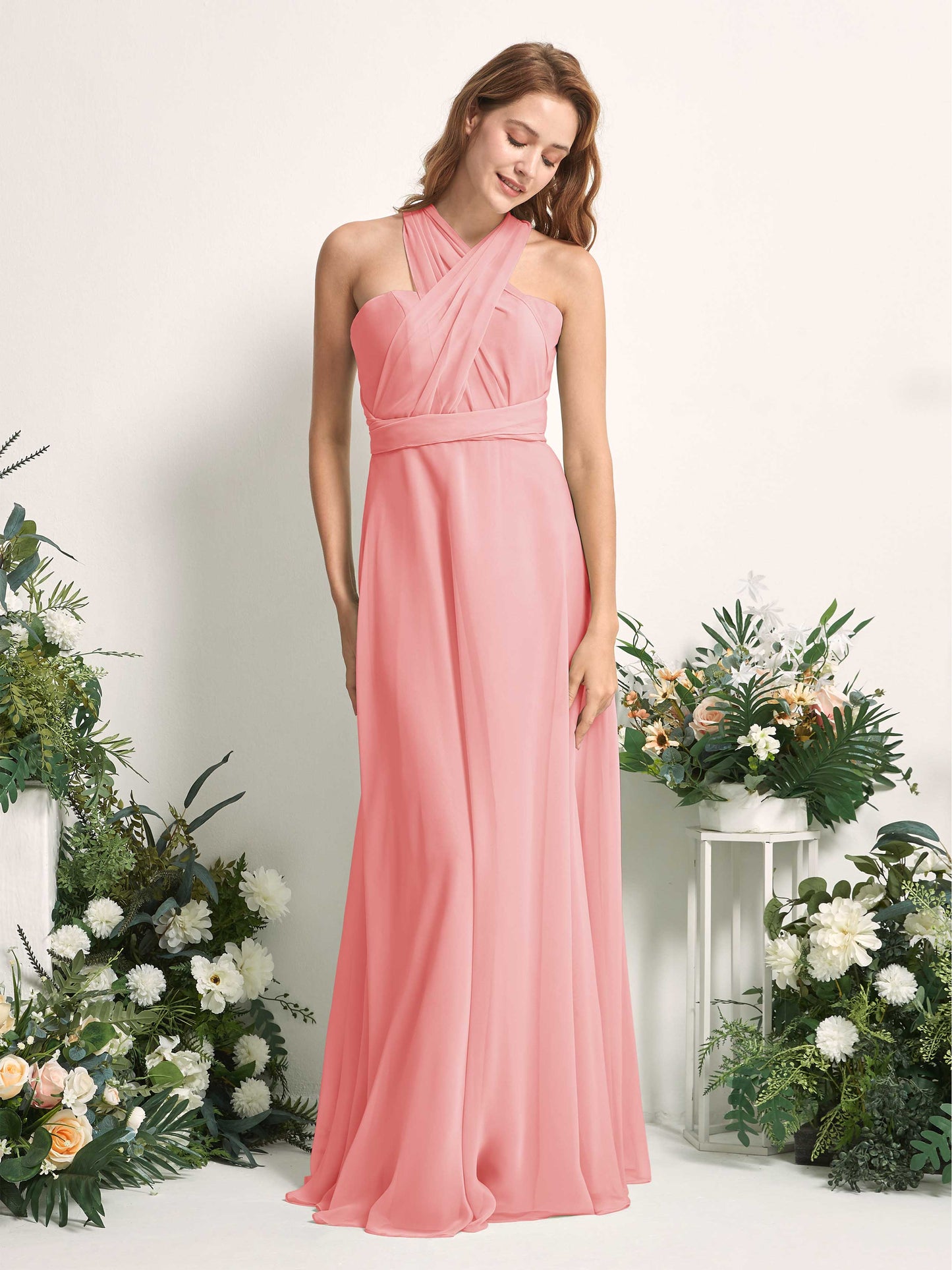 Carolyn Ballet Pink Halter Maxi Dress