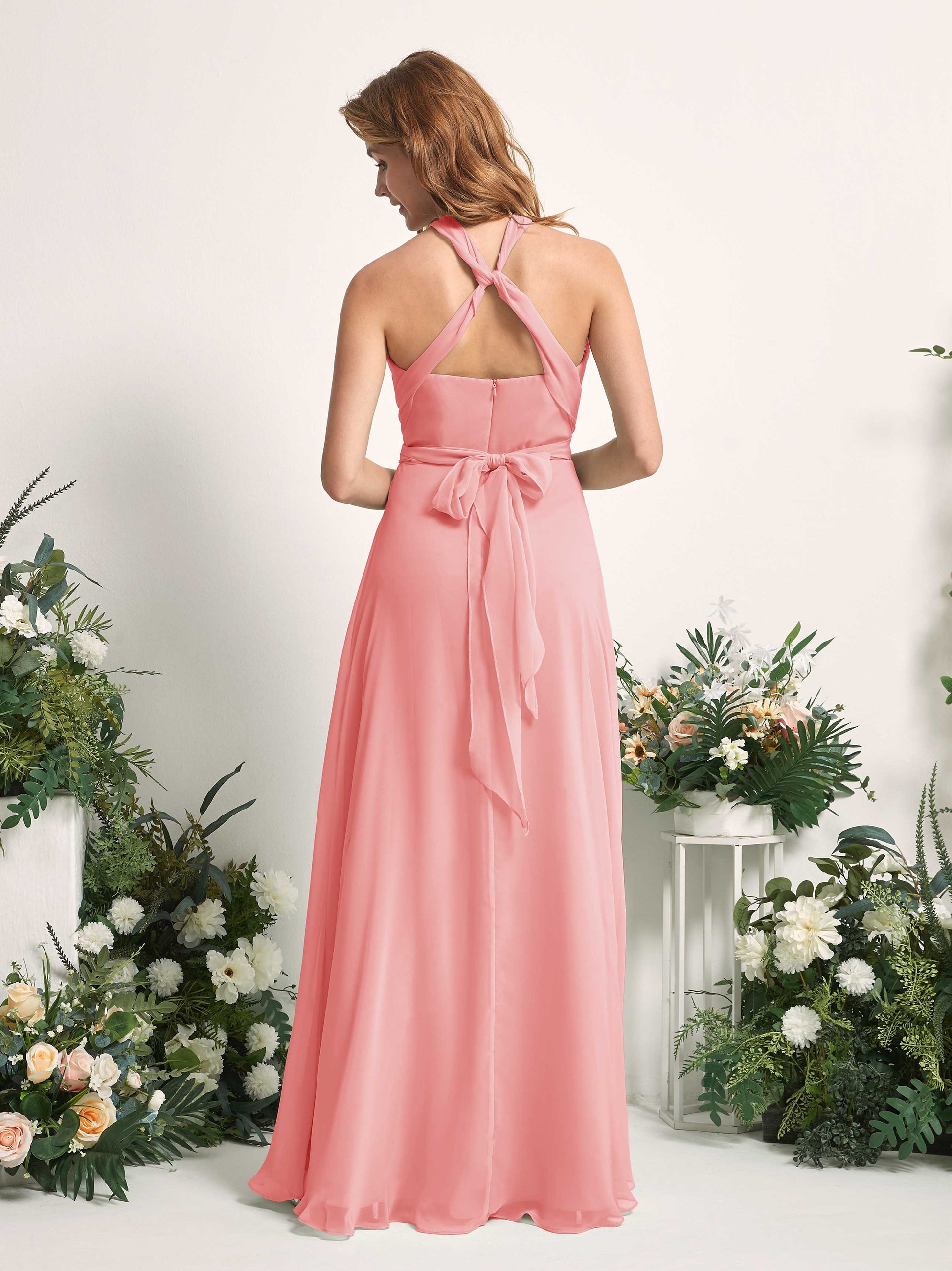 Carolyn Ballet Pink Halter Maxi Dress